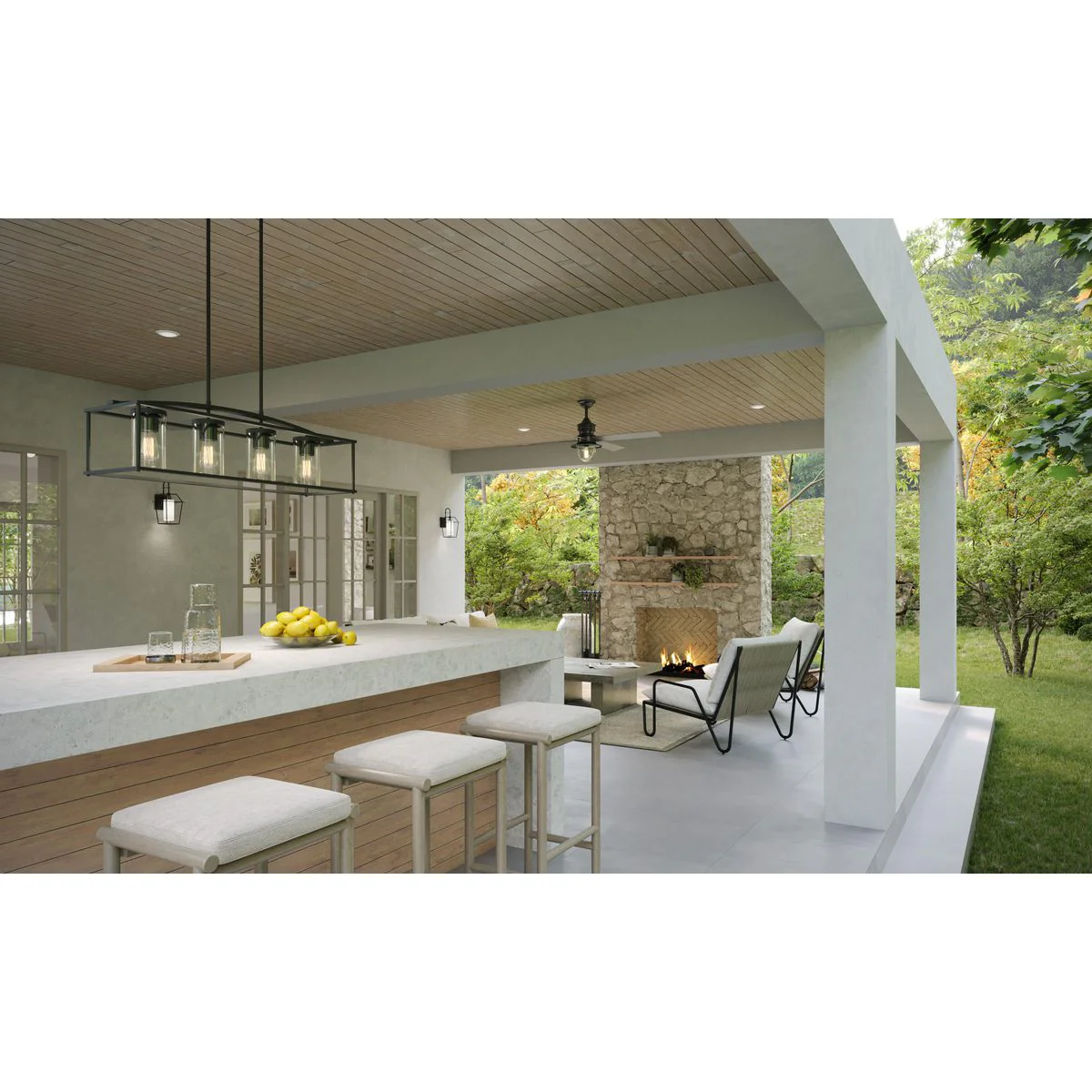Chilton Collection One-Light Etched Opal Glass Outdoor Wall Lantern - Image 2
