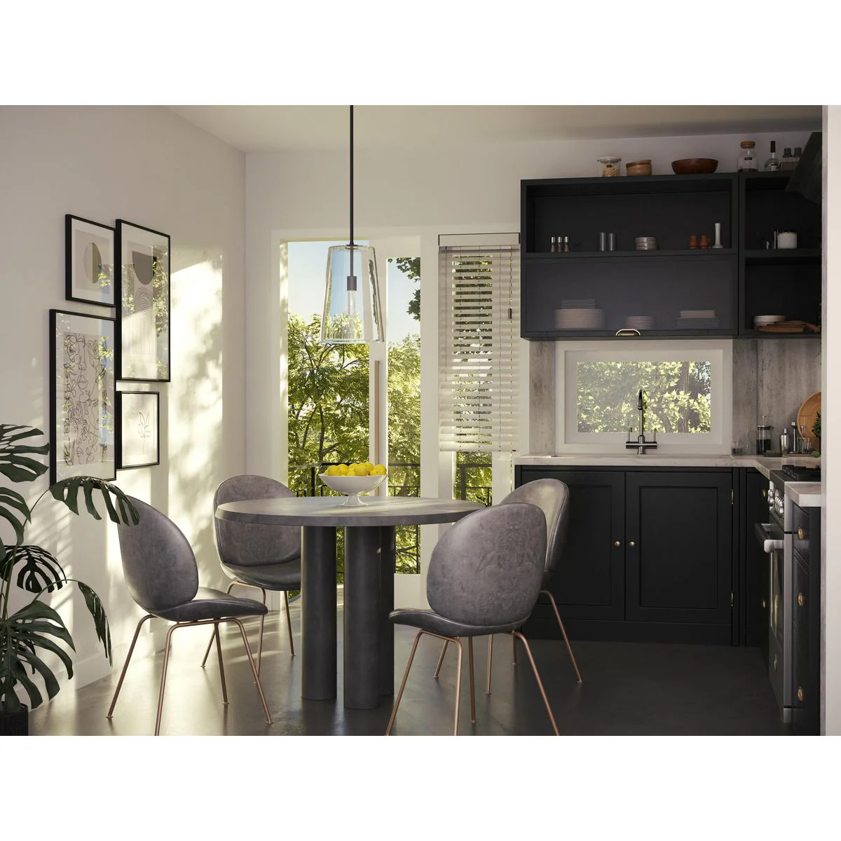 Clarion Collection One-Light Clear Glass Pendant Light - Image 6