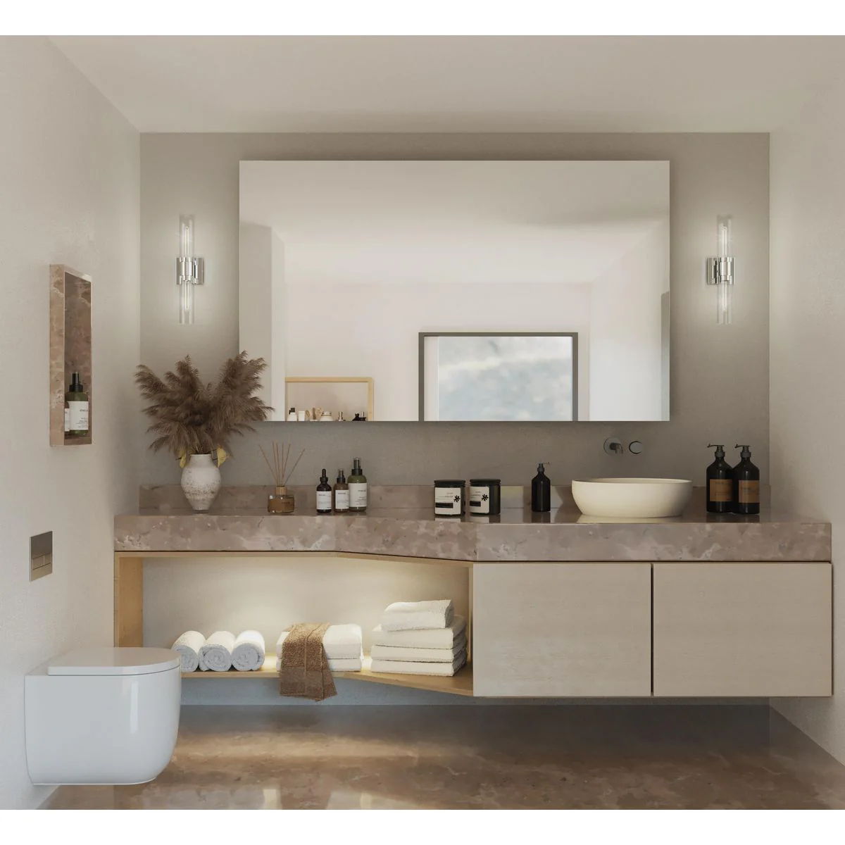 Clarion Collection Two-Light Clear Glass Bath Vanity Wall Light - Image 10