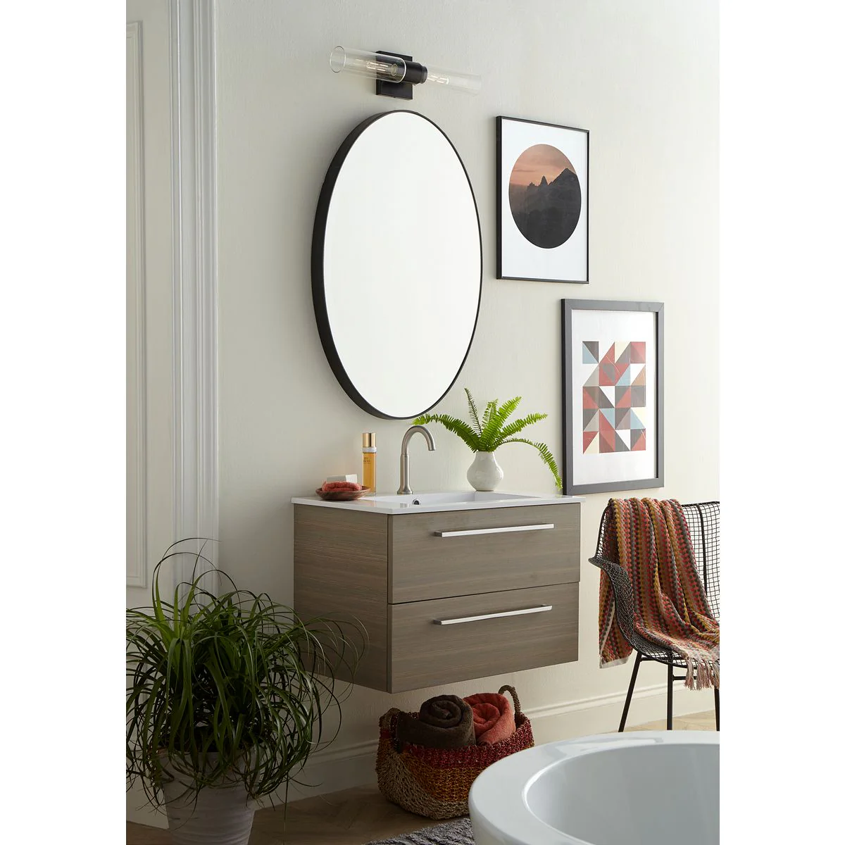 Clarion Collection Two-Light Clear Glass Bath Vanity Wall Light - Image 8