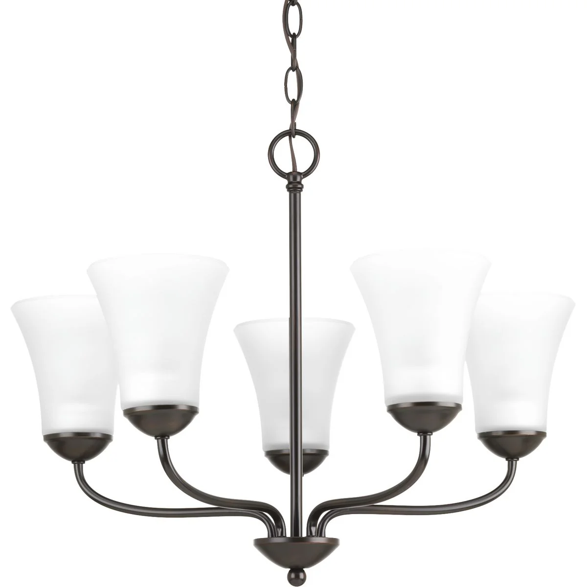 Classic Collection Five-Light Etched Glass Chandelier Light