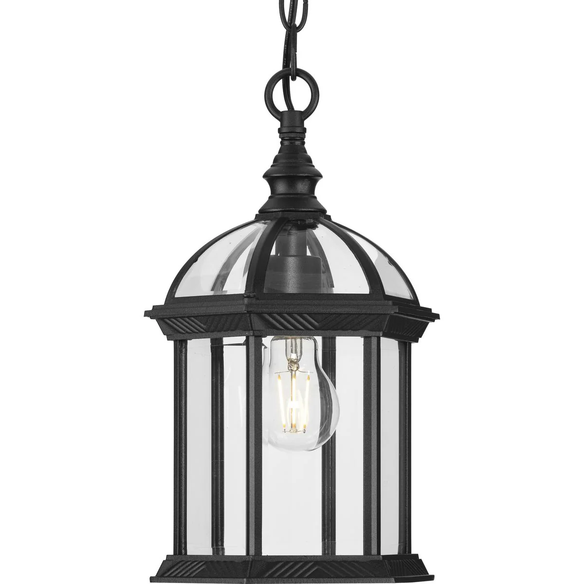 Dillard Collection One-Light Clear Glass Outdoor Hanging Light - Image 2