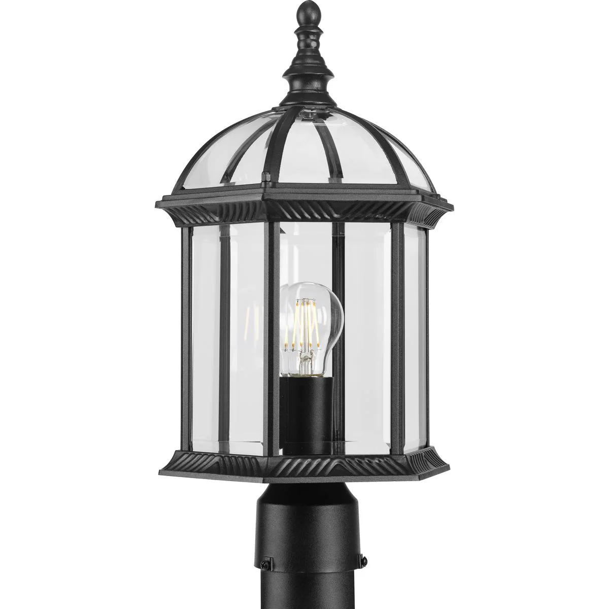 Dillard Collection One-Light Clear Glass Outdoor Post Light - Image 2