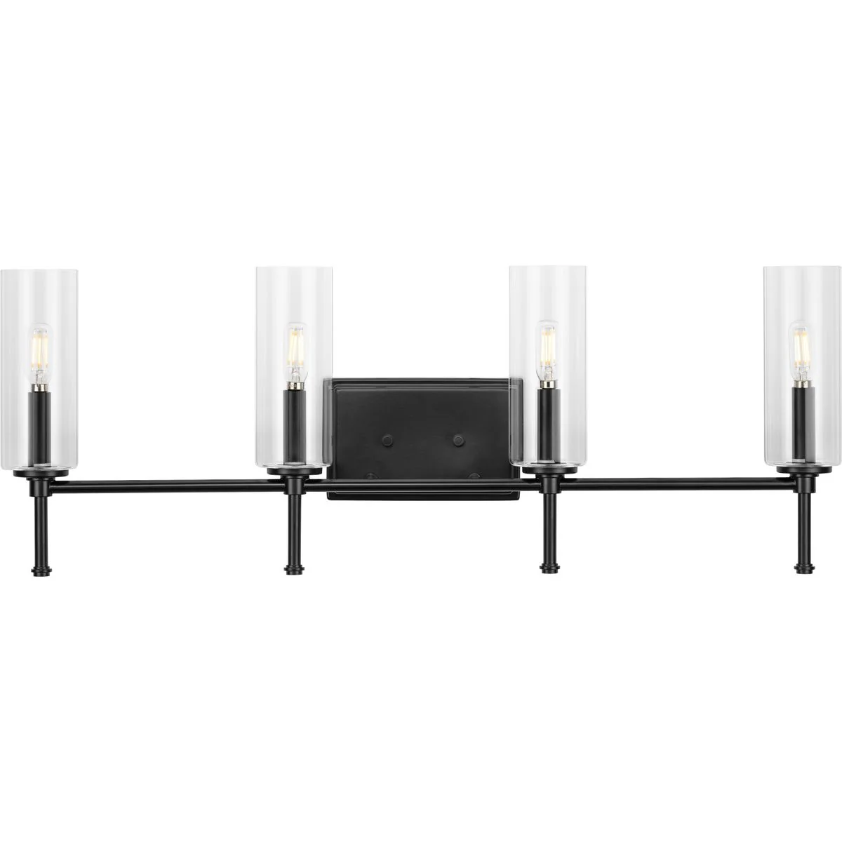 Elara Collection Four-Light Clear Glass Bath Vanity Light - Image 3