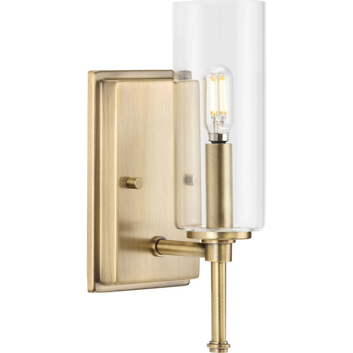 Elara Collection One-Light Clear Glass Bath Vanity Light - Image 3