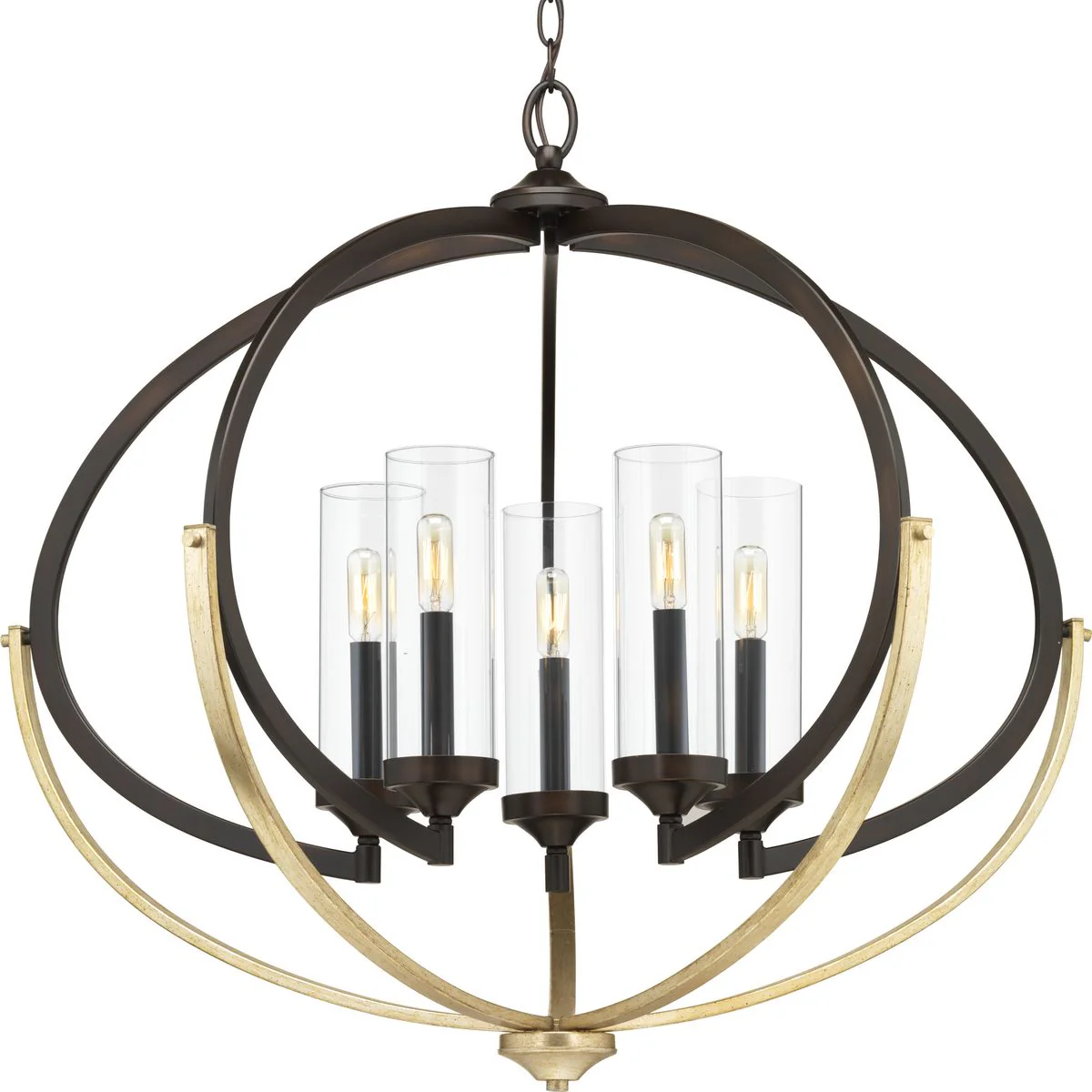 Evoke Collection Five-Light Clear Glass Chandelier Light P40017 - Image 2