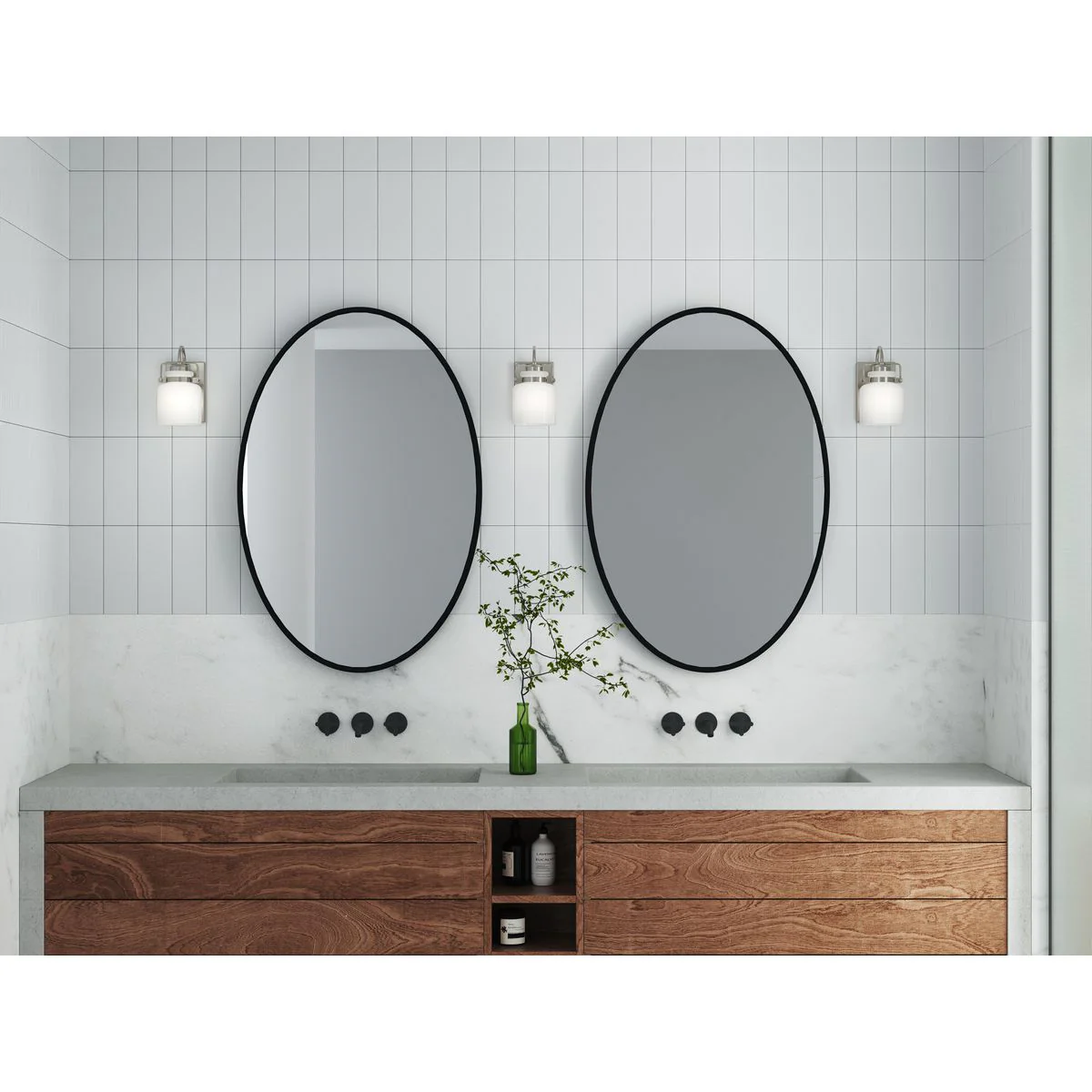 Fessler Collection One-Light Opal Glass Bath Light - Image 4