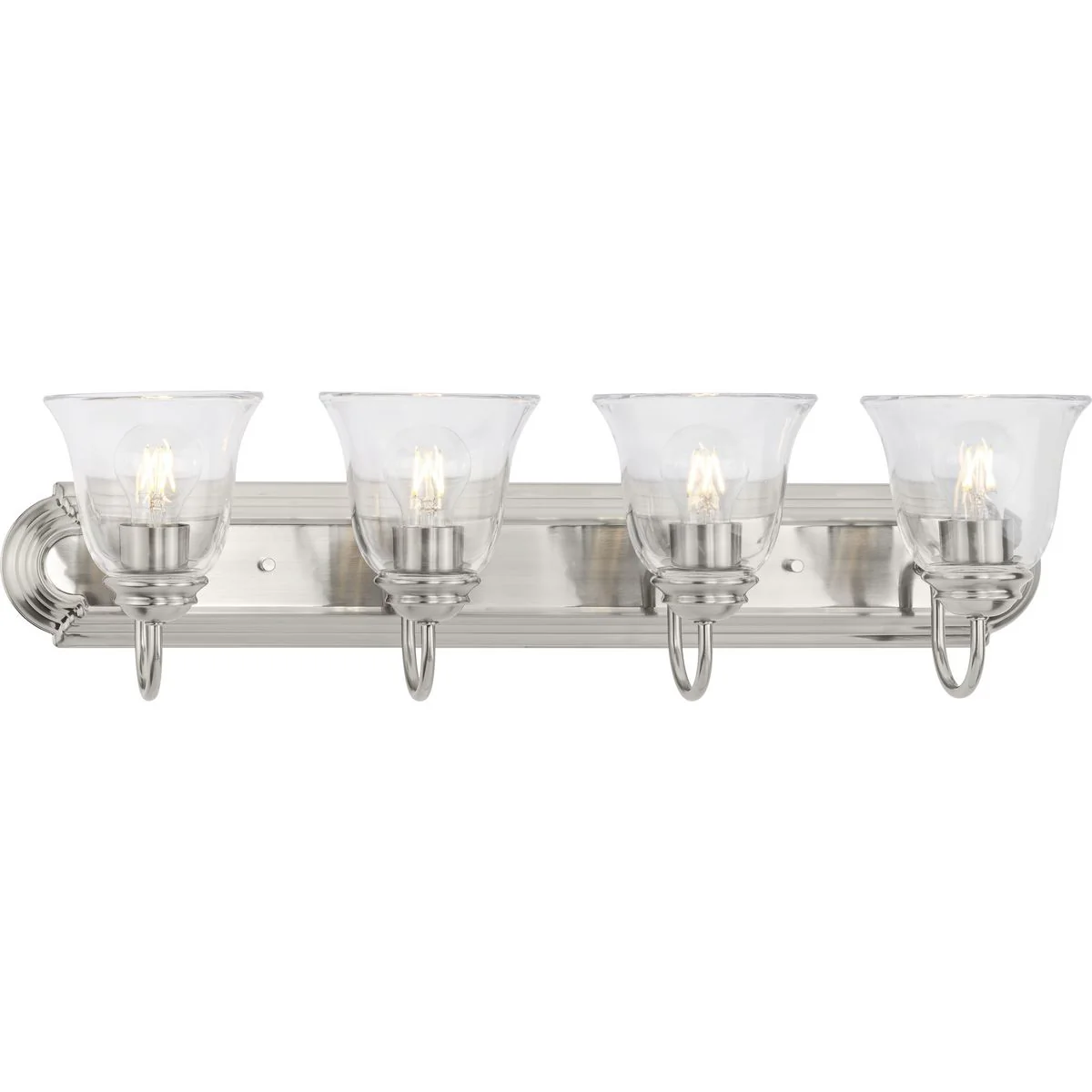 Four-Light Bath Vanity Light with Clear Glass for Bathroom - Image 2