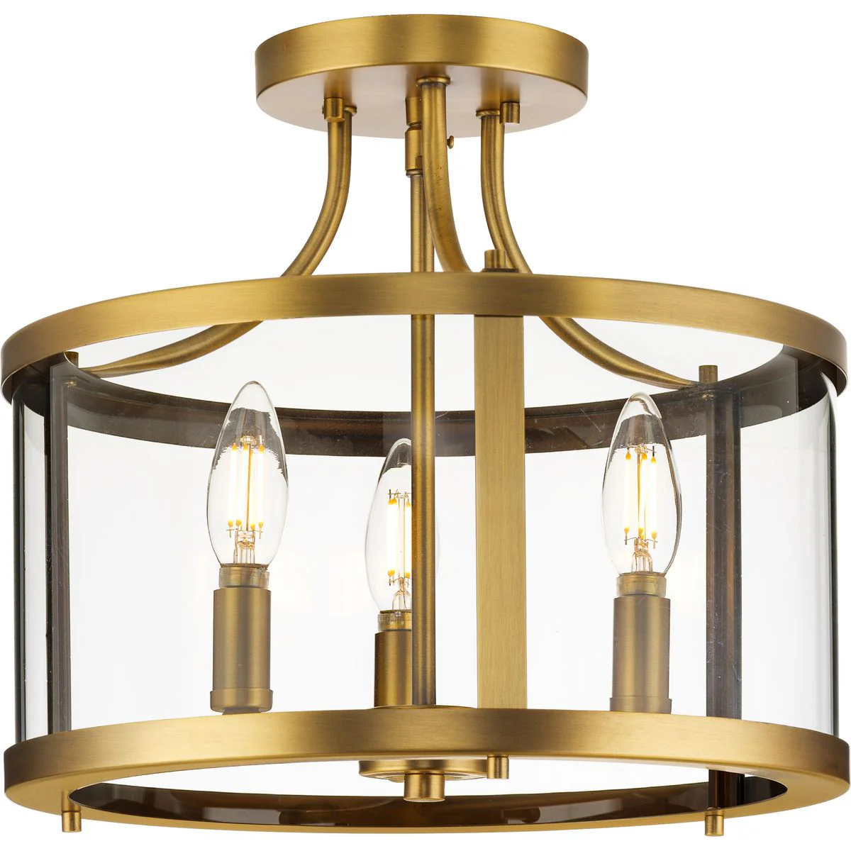 Gilliam Collection 13 in. Three-Light Semi-Flush Mount - Image 5