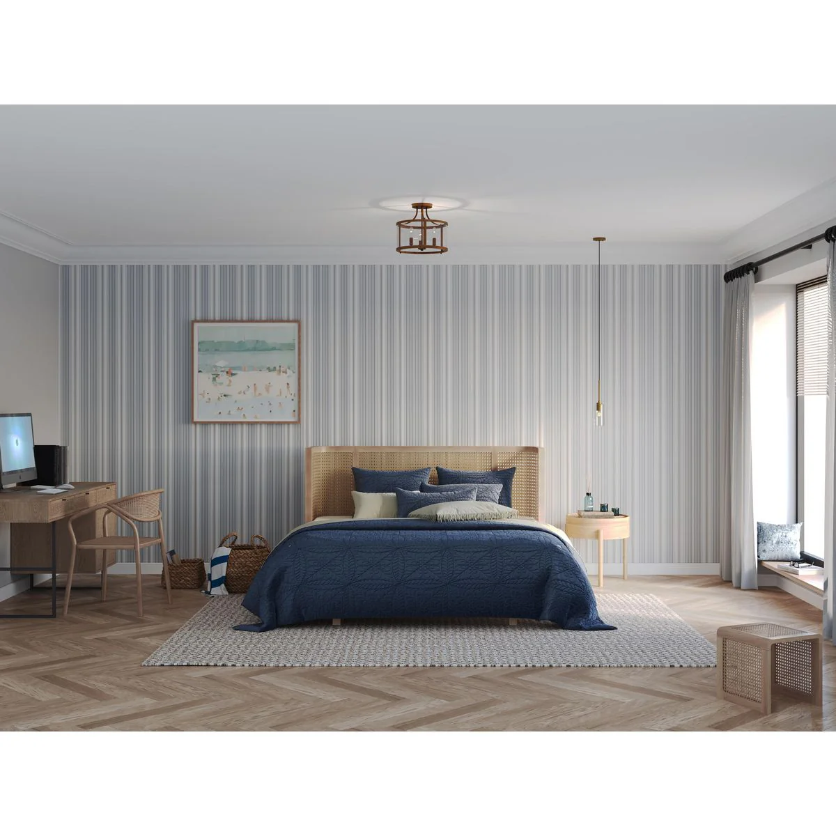 Gilliam Collection 13 in. Three-Light Semi-Flush Mount - Image 8