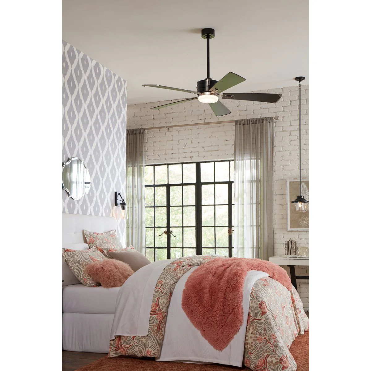 Glenfalls Collection 5-Blade Reversible 56-Inch AC Motor LED Ceiling Fan - Image 4