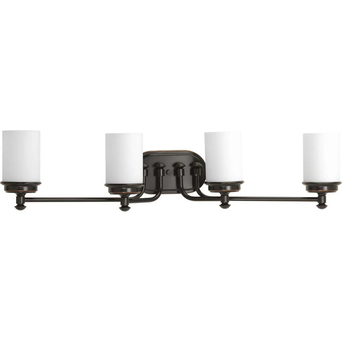 Glide Collection Four-Light Etched Opal Glass Bath Vanity Light - Image 3