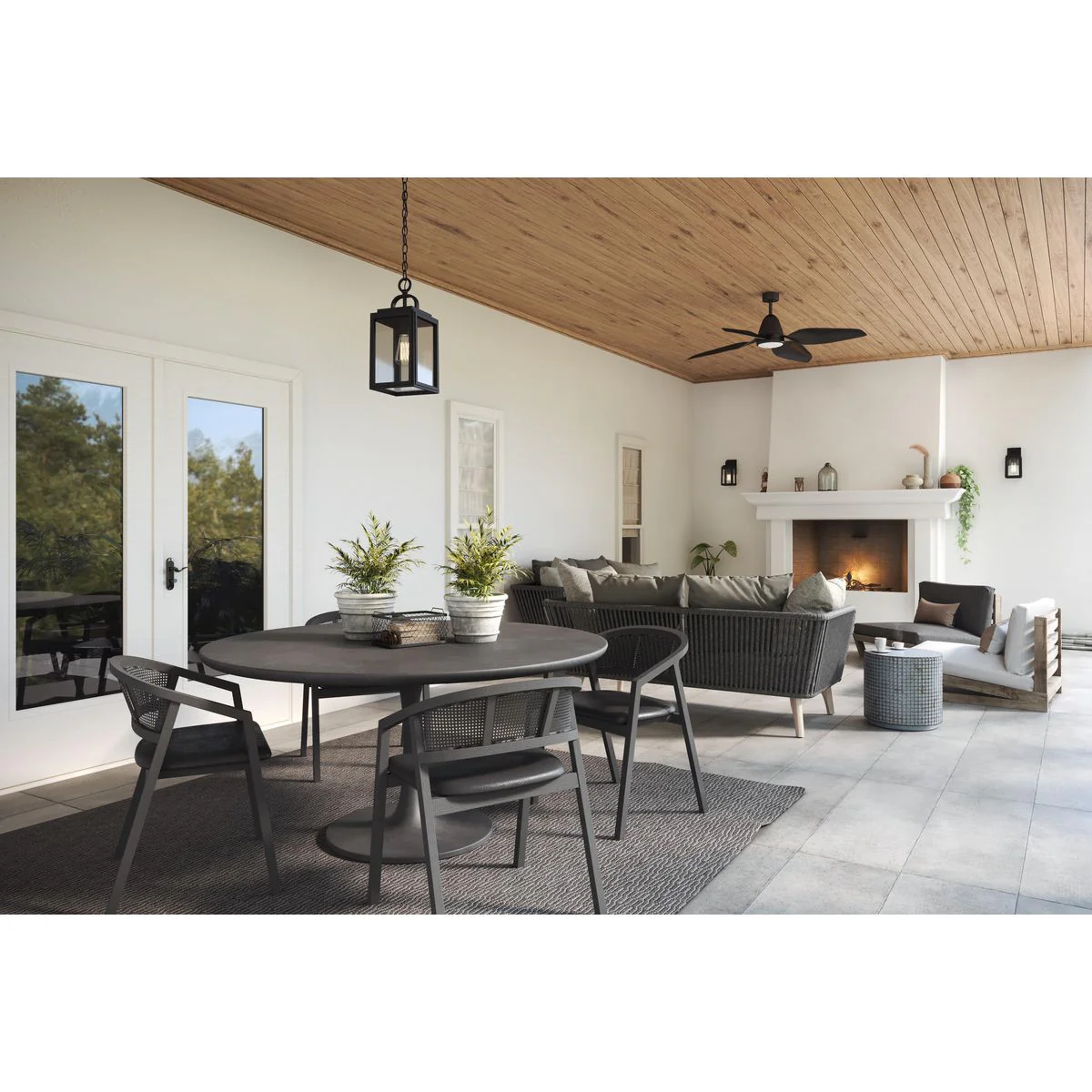 Grandbury Collection One-Light Hanging Lantern with DURASHIELD - Image 3