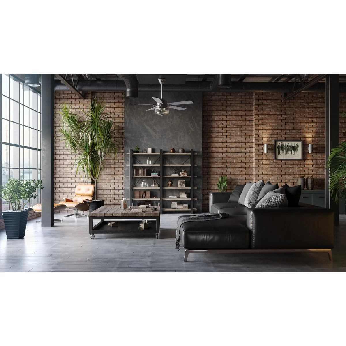 Greer Collection 54" Five Blade Ceiling Fan - Image 4