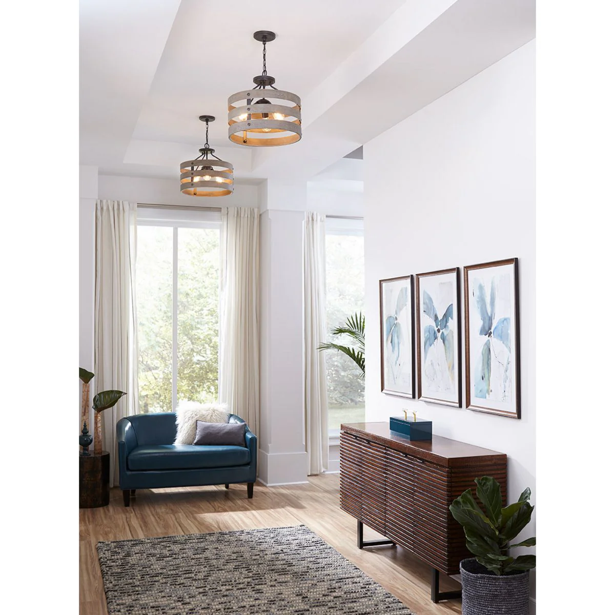Gulliver Collection Three-Light 17" Semi-Flush Convertible - Image 3