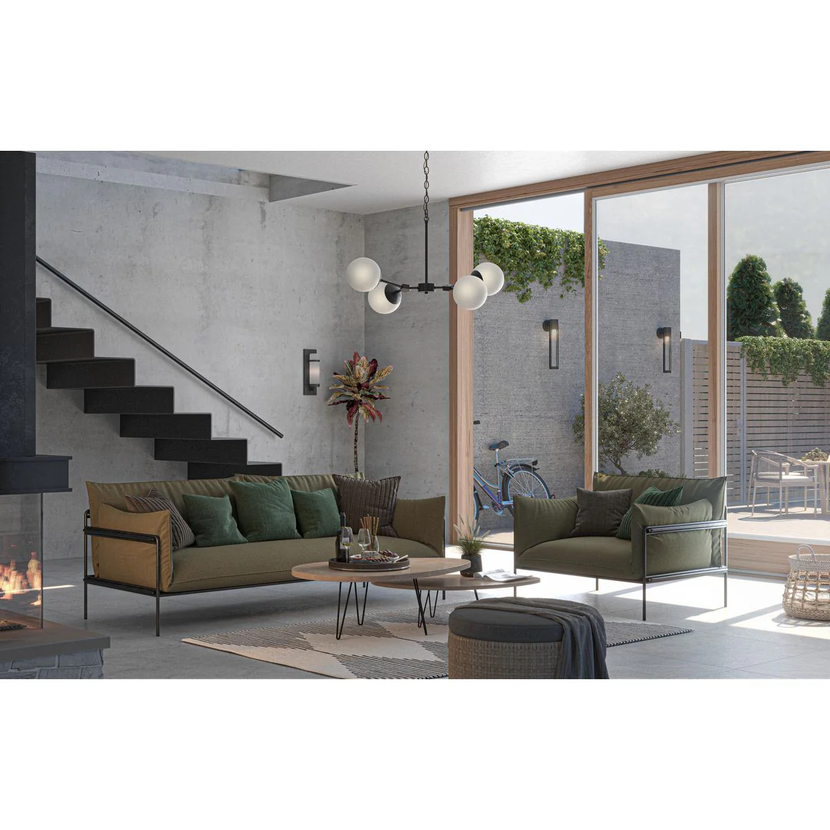 Haas Collection Four-Light Chandelier - Image 6