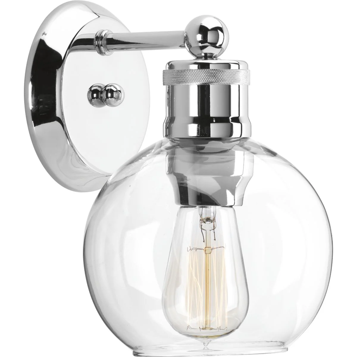 Hansford Collection One-Light Clear Glass Bath Vanity Light - Image 2