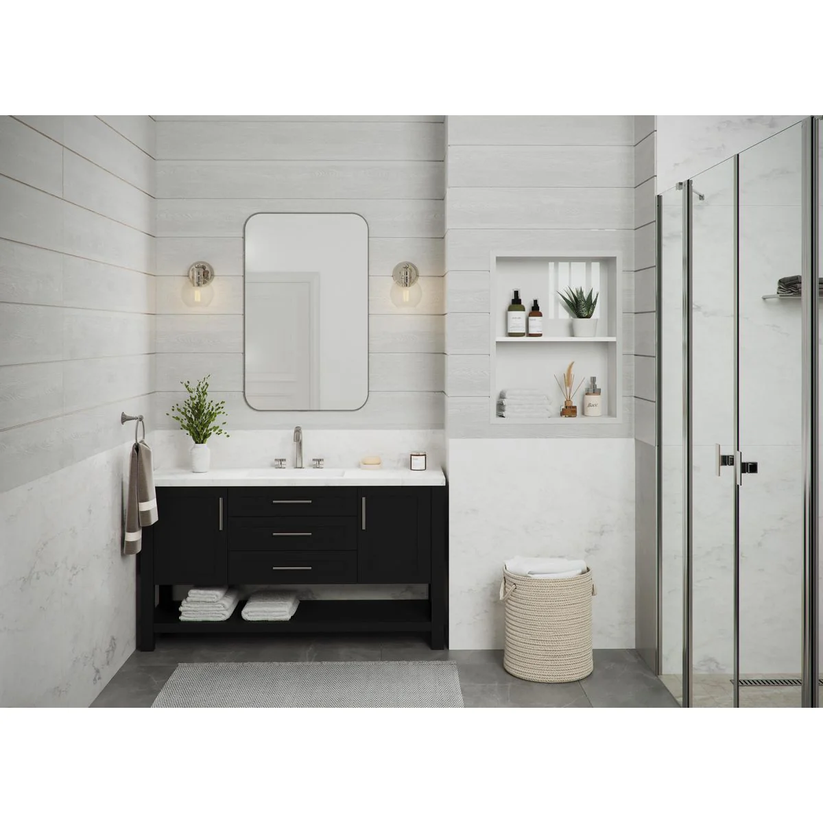 Hansford Collection One-Light Clear Glass Bath Vanity Light - Image 5