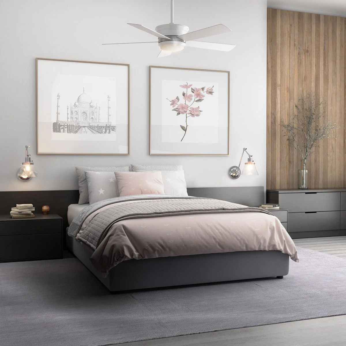 Harranvale Collection 54" 5 Blade Fan w/ LED Light - Image 5