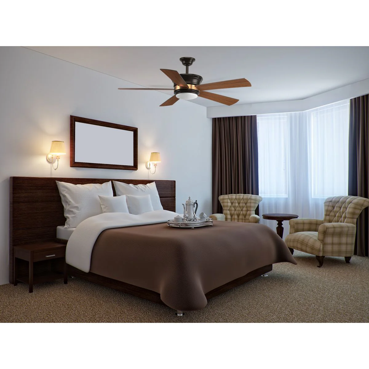 Harranvale Collection 54" 5 Blade Fan w/ LED Light - Image 6