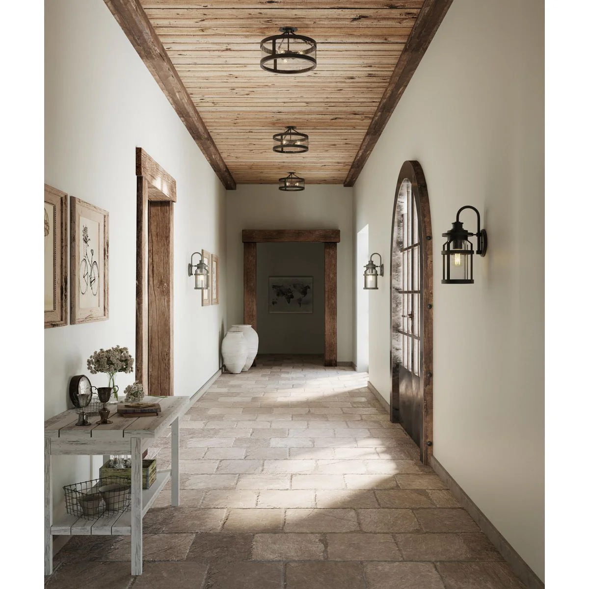 Haslett Collection One-Light Medium Wall Lantern - Image 3