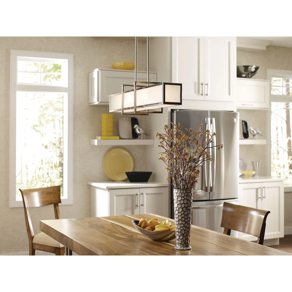 Haven Collection Four-Light Etched Glass Pendant Light - Image 2