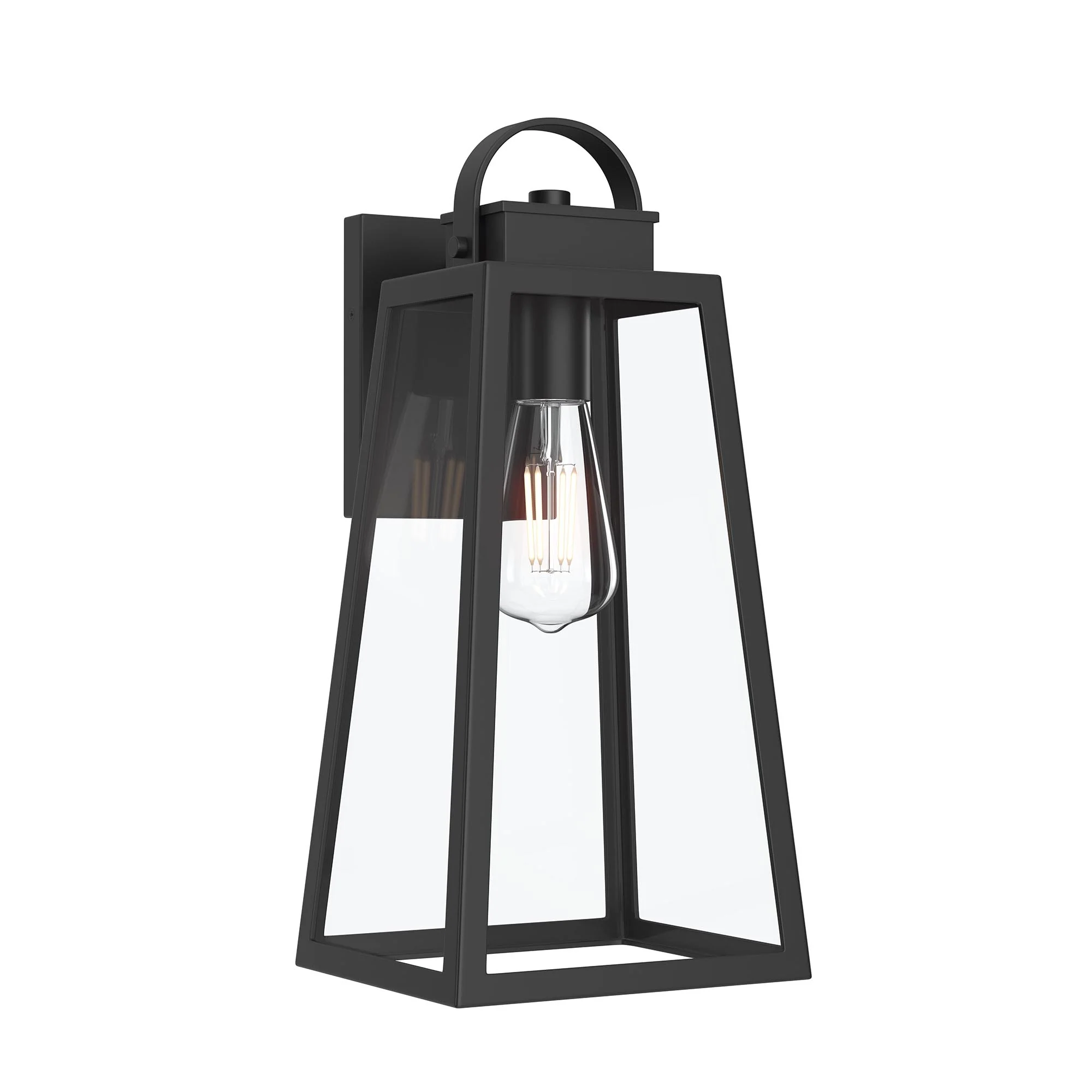 Hedry Large Outdoor Wall Lantern with Clear Glass Panels - Image 11