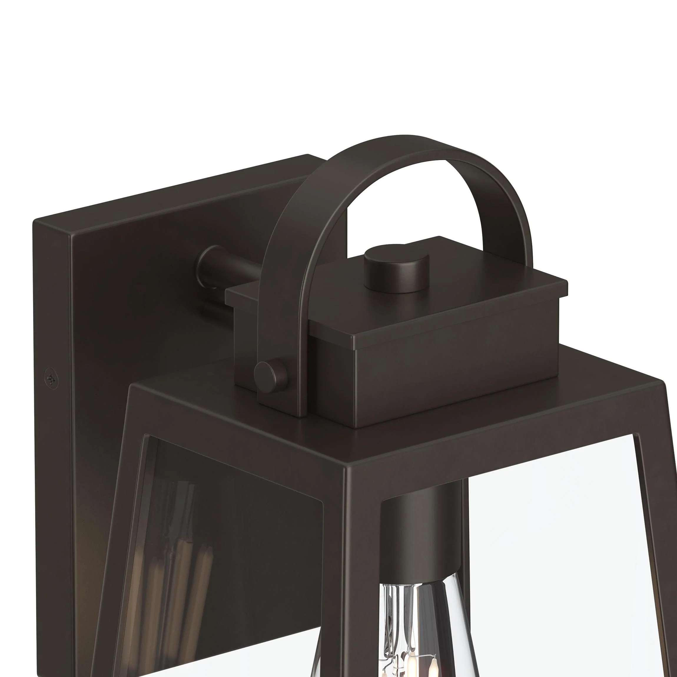 Hedry Large Outdoor Wall Lantern with Clear Glass Panels - Image 8