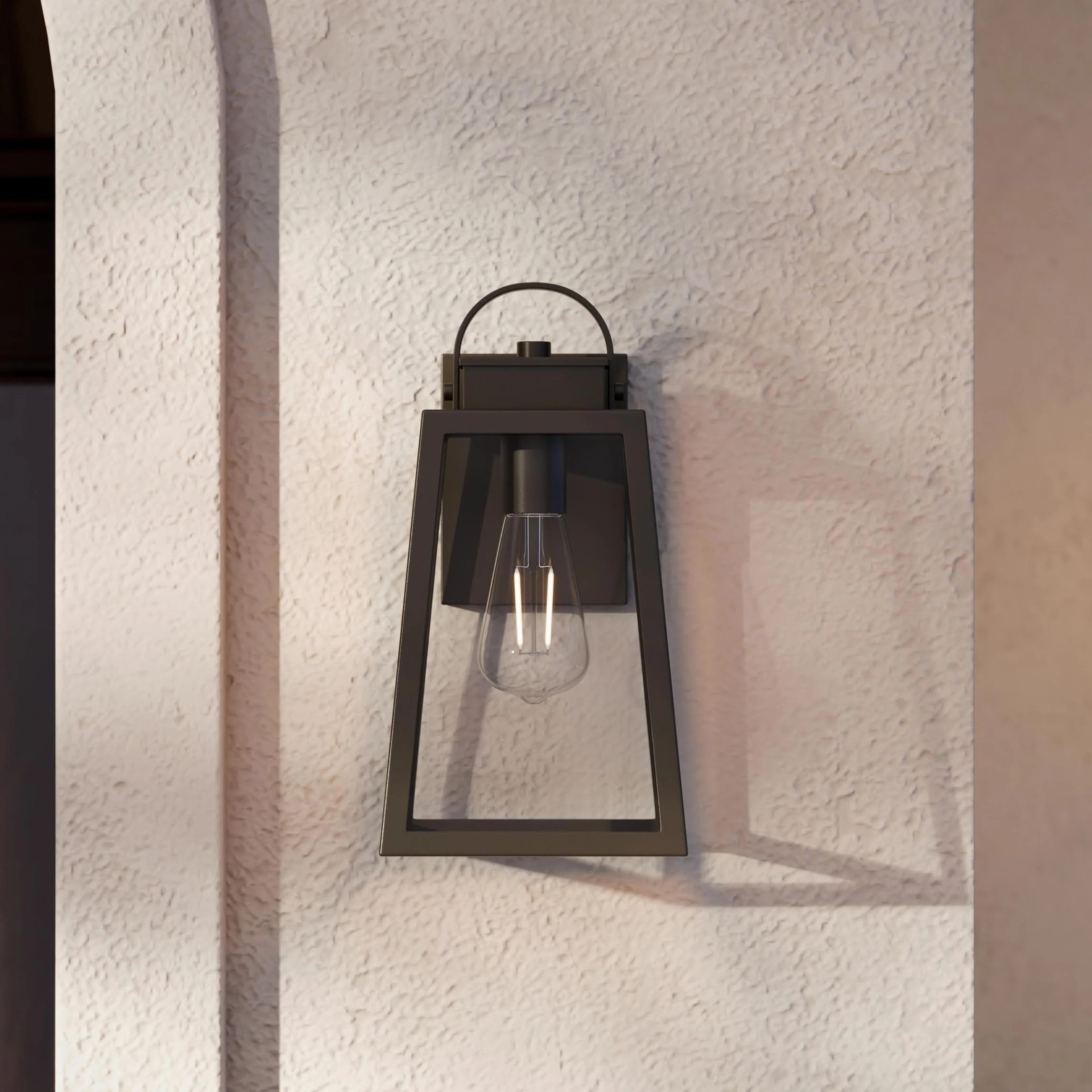 Hedry Medium Outdoor Wall Lantern with Clear Glass Panels - Image 13