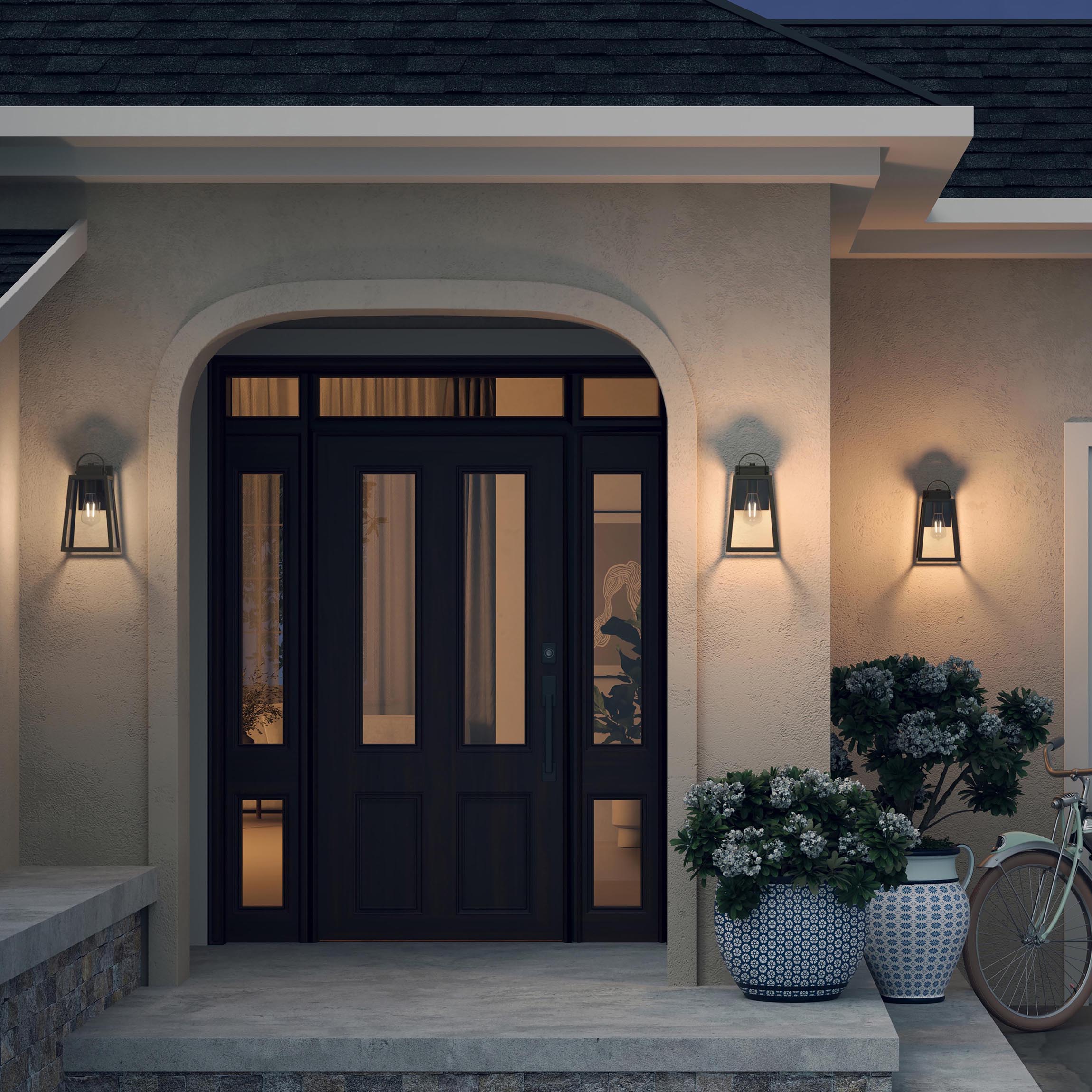 Hedry Medium Outdoor Wall Lantern with Clear Glass Panels - Image 14