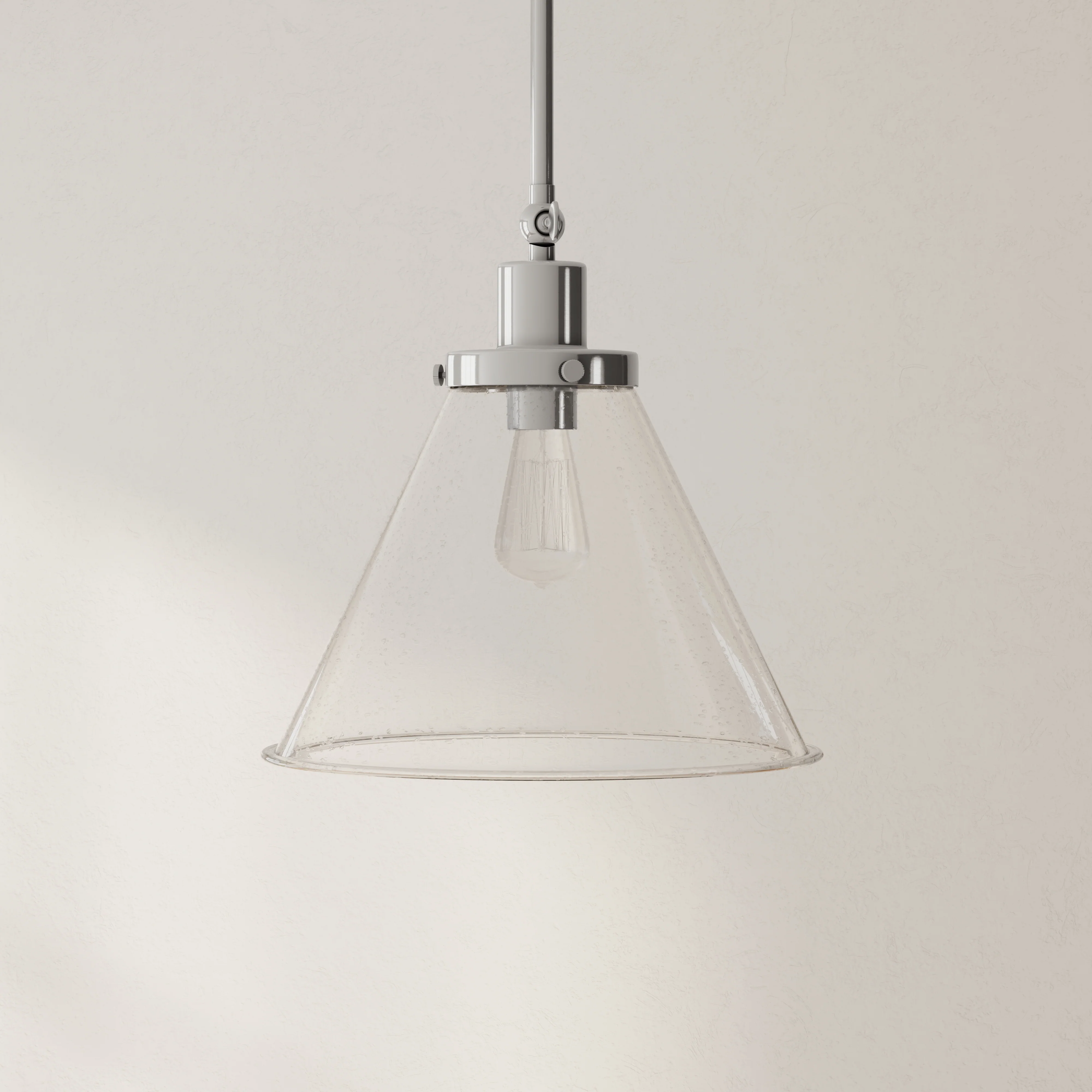 Hinton Collection One-Light Seeded Glass Hanging Pendant Light