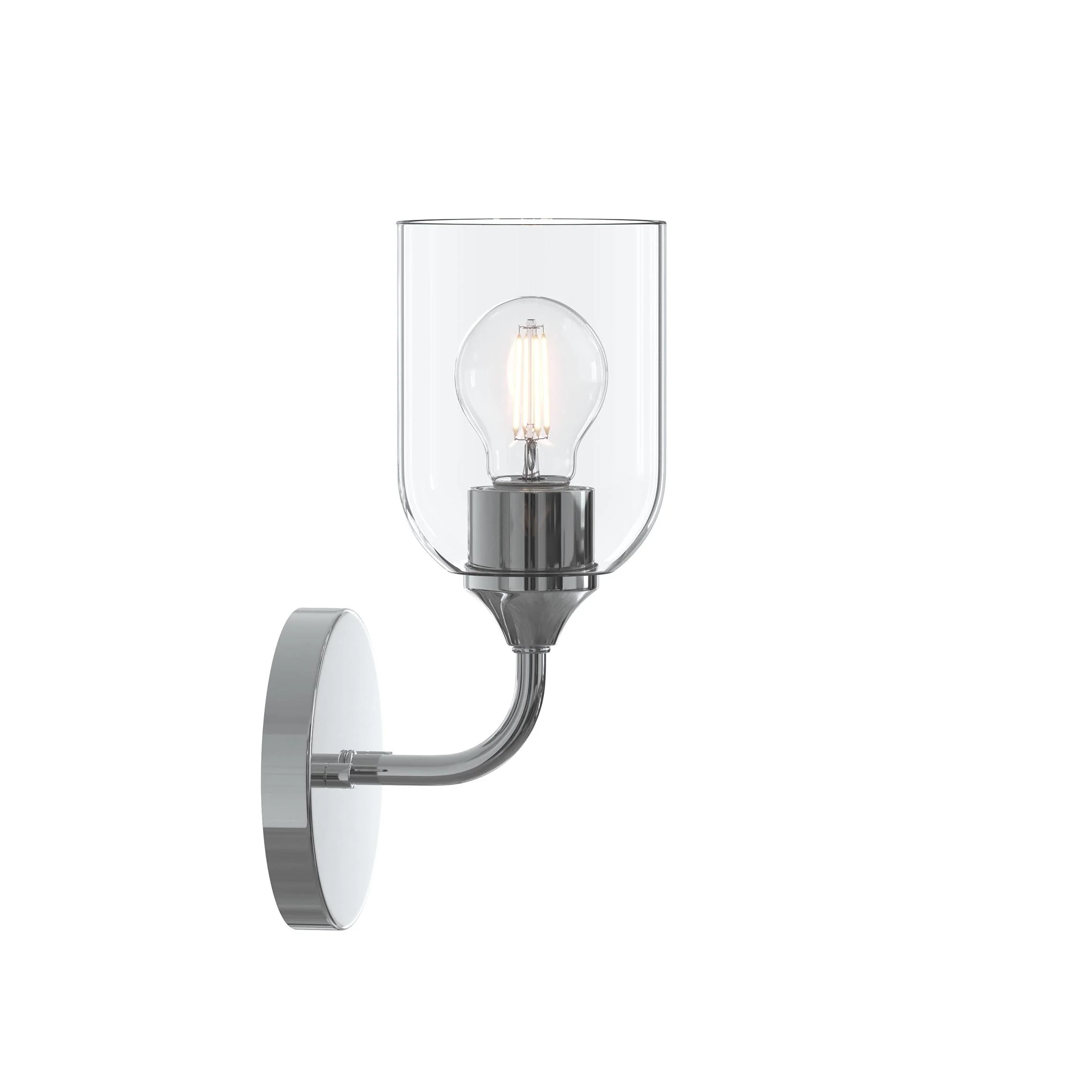 Ilia 1-Light Wall Sconce with Clear Glass Shade - Image 21