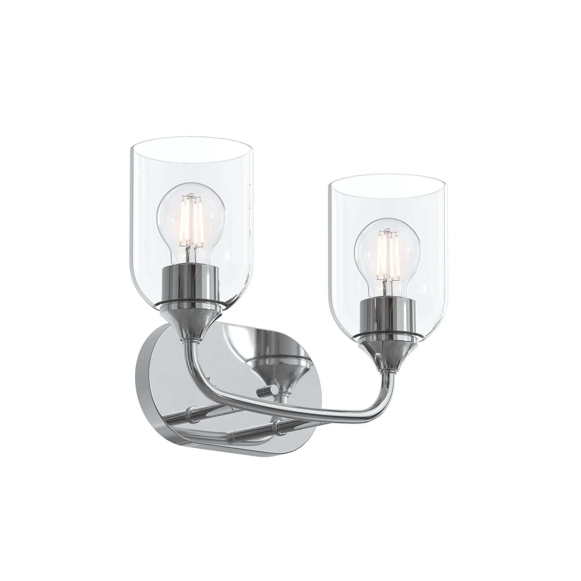Ilia 2-Light Bath Vanity with Clear Glass Shade - Image 17