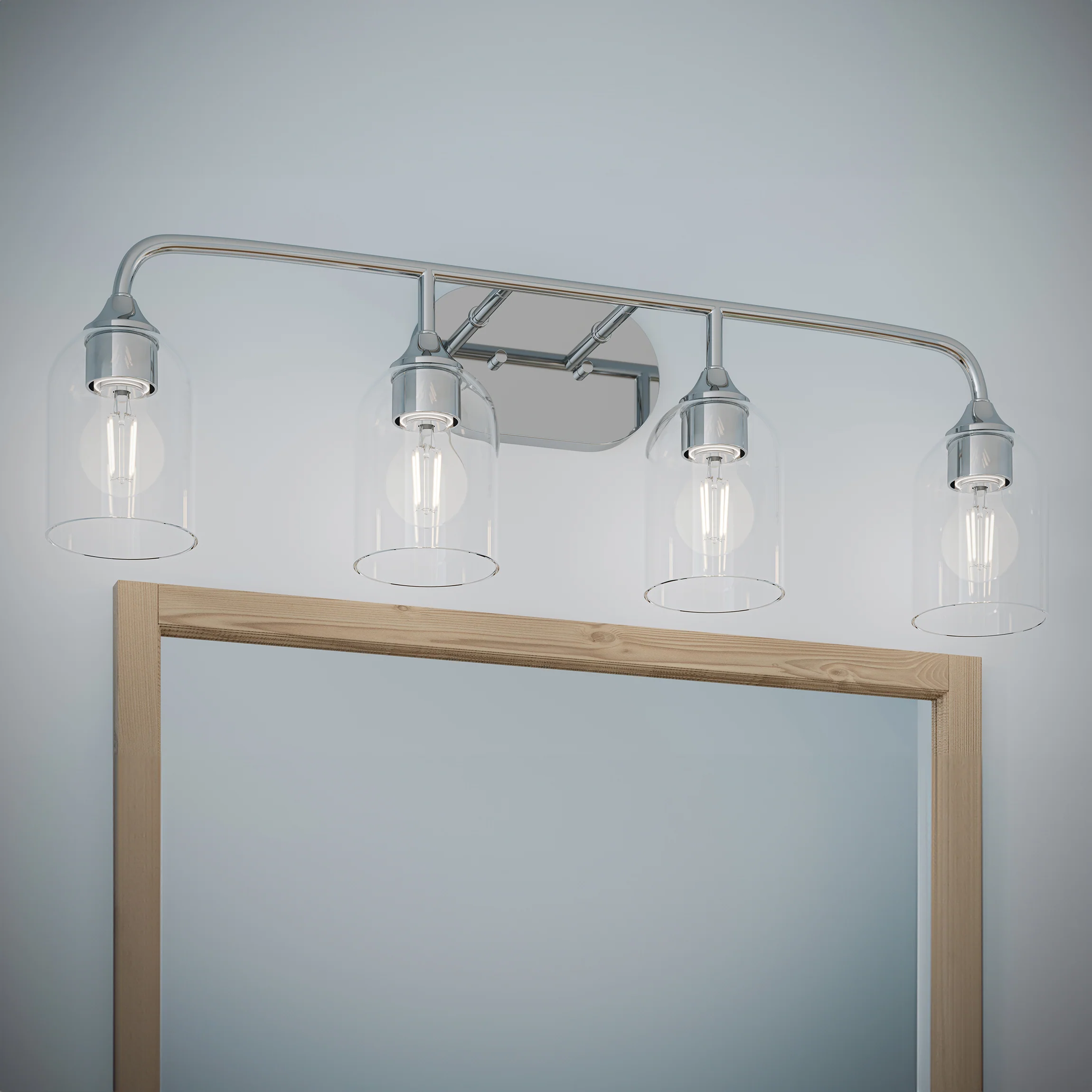 Ilia 4-Light Bath Vanity with Clear Glass Shade - Image 23