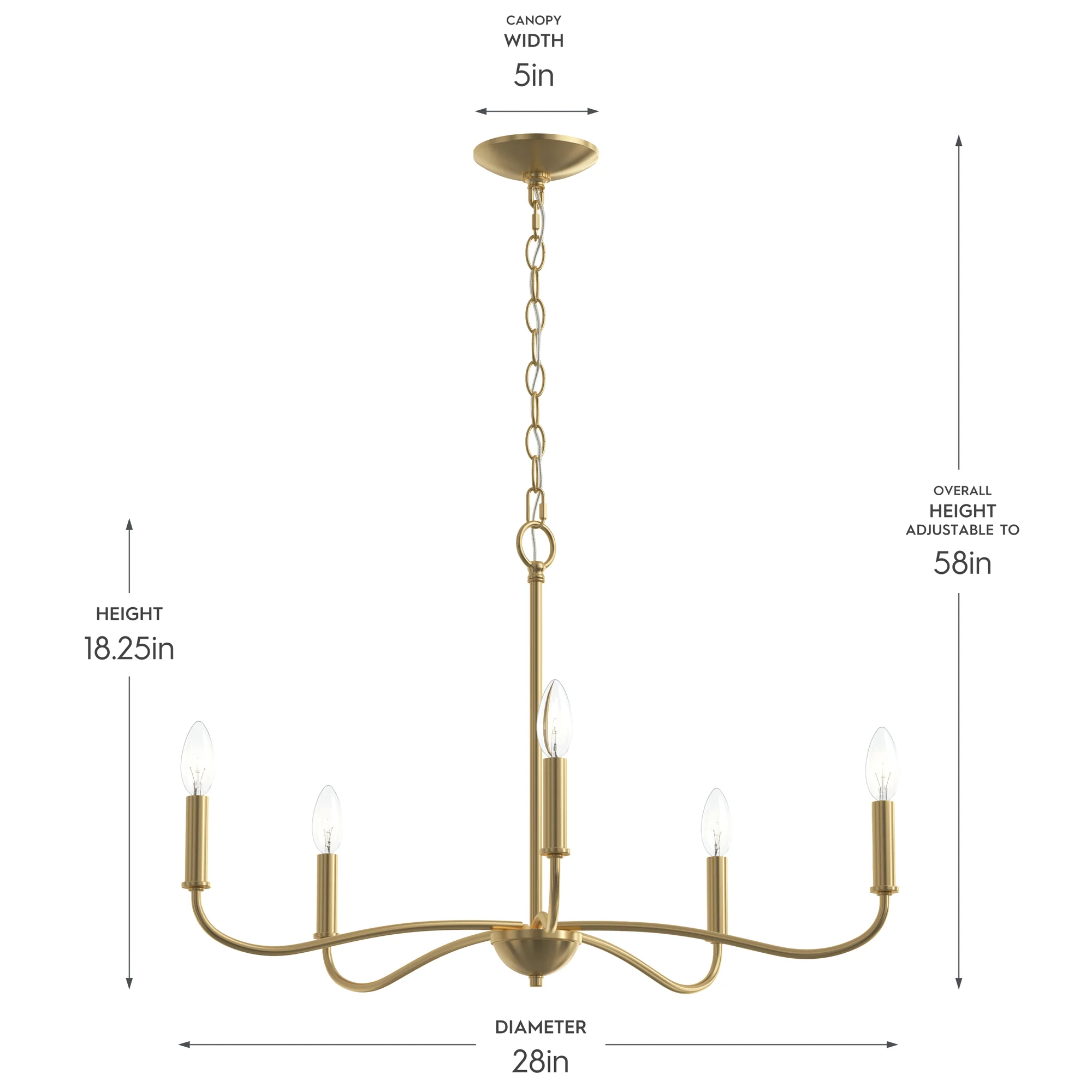 Ilia 5-Light Chandelier - Image 24