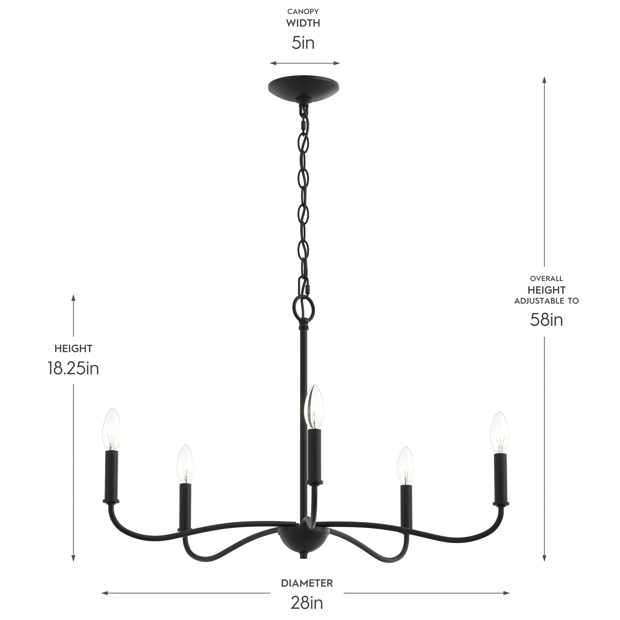 Ilia 5-Light Chandelier - Image 5