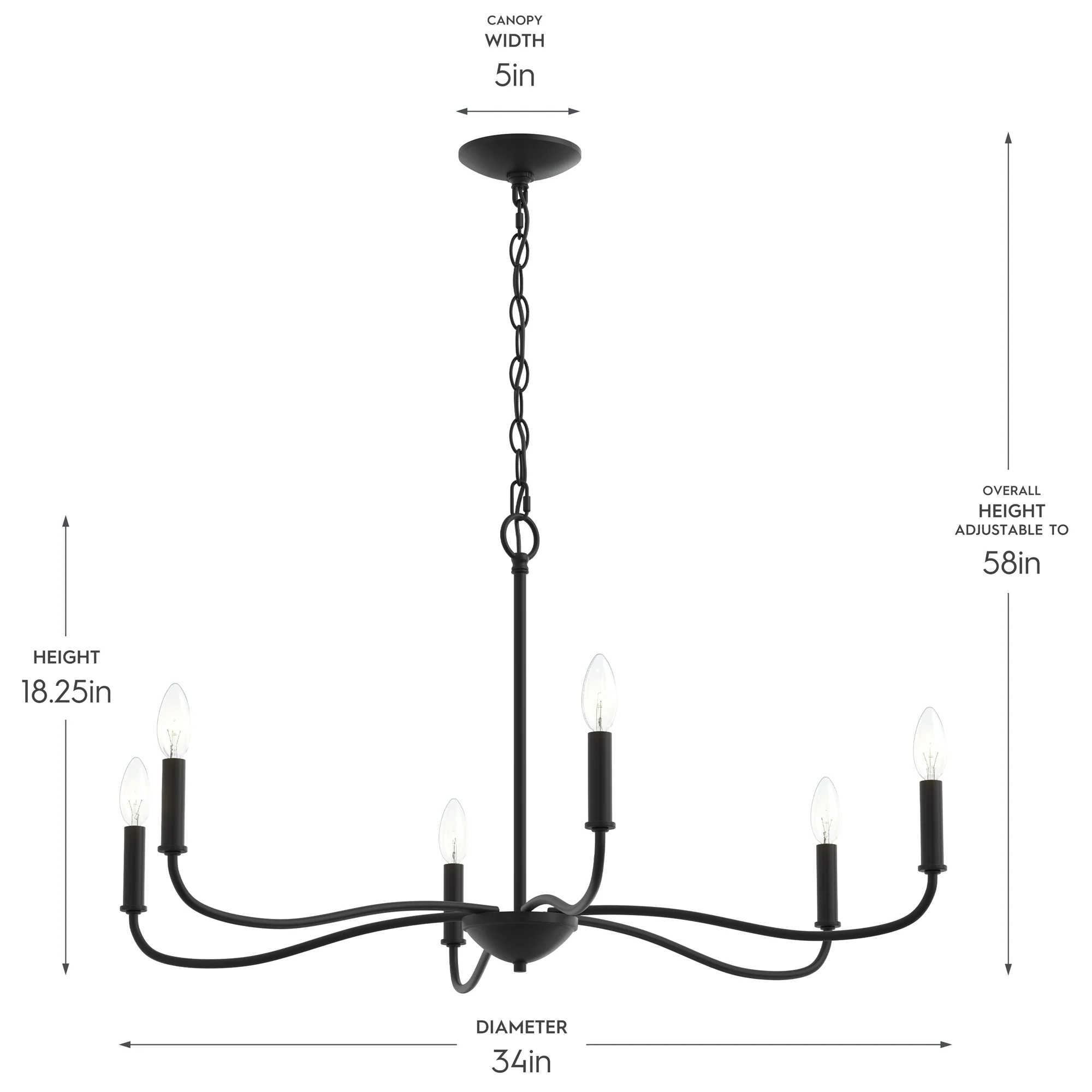 Ilia 6-Light Large Chandelier - Image 13