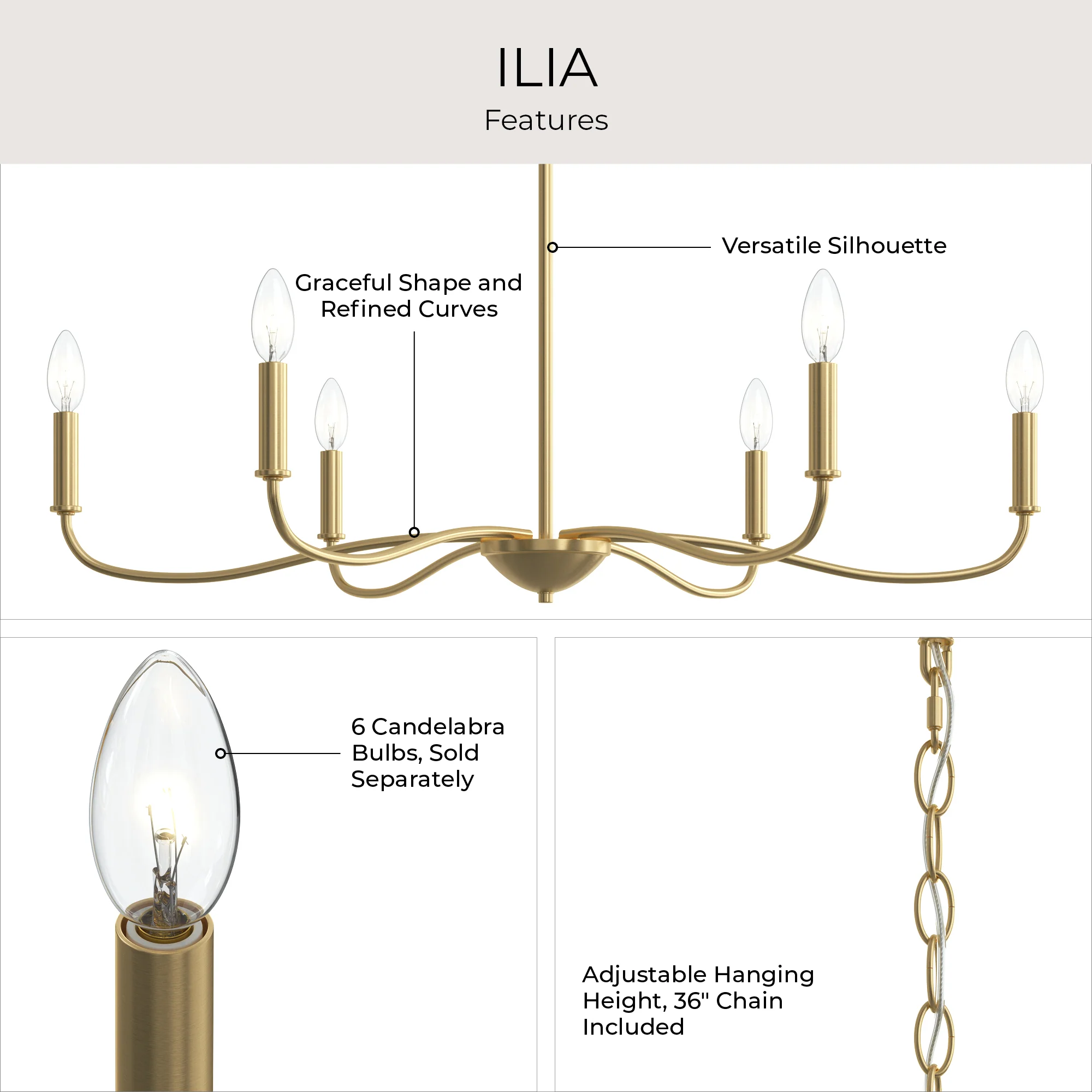 Ilia 6-Light Large Chandelier - Image 22
