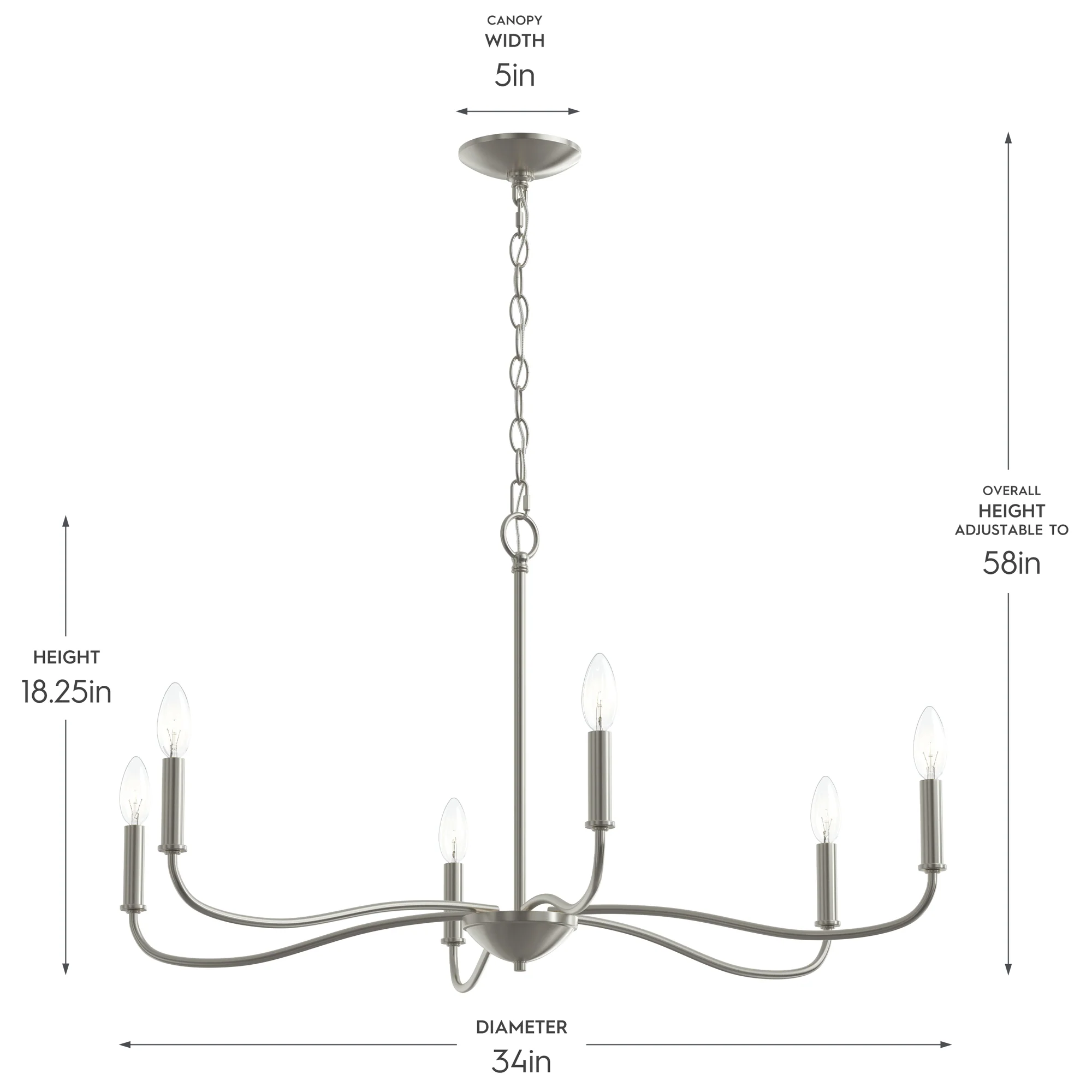 Ilia 6-Light Large Chandelier - Image 4