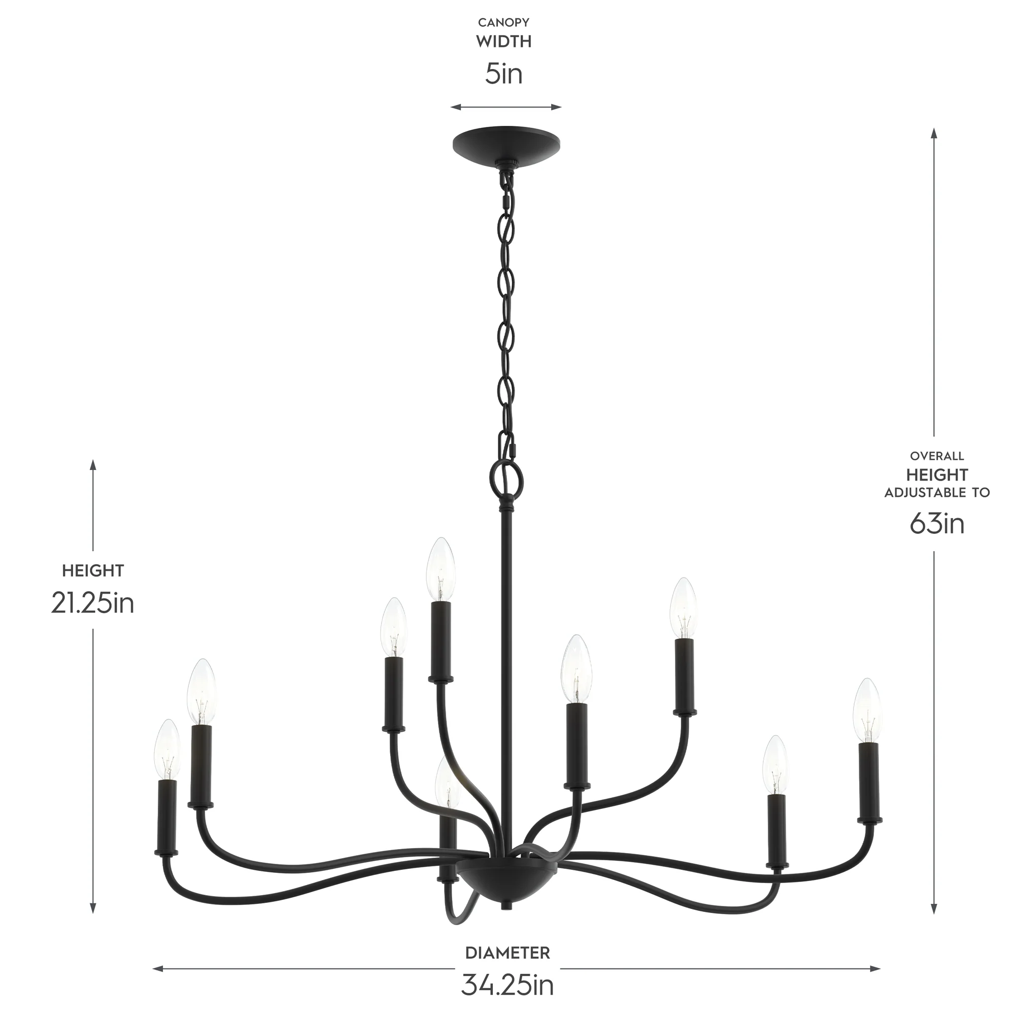 Ilia 9-Light Two-Tier Chandelier - Image 11