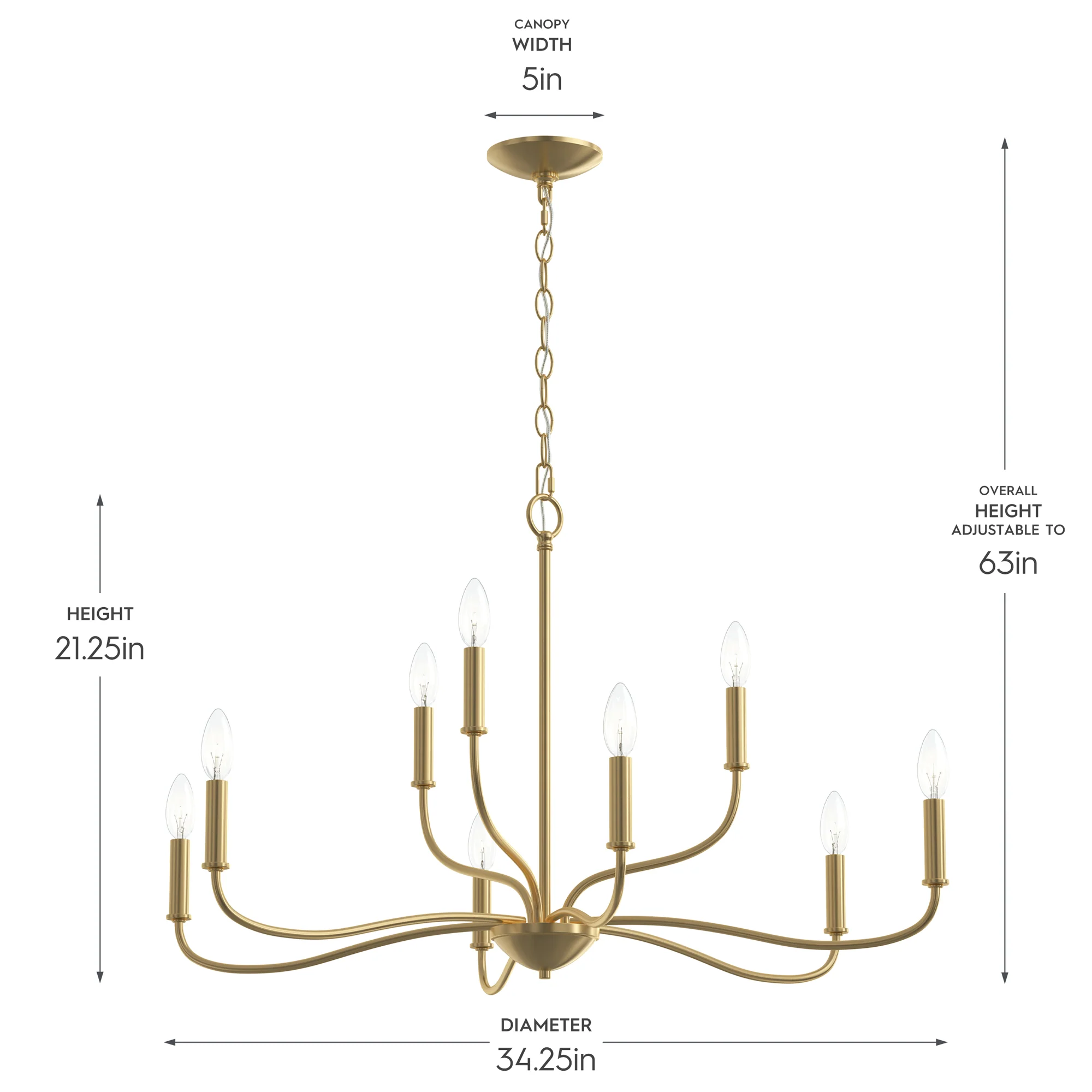 Ilia 9-Light Two-Tier Chandelier - Image 19