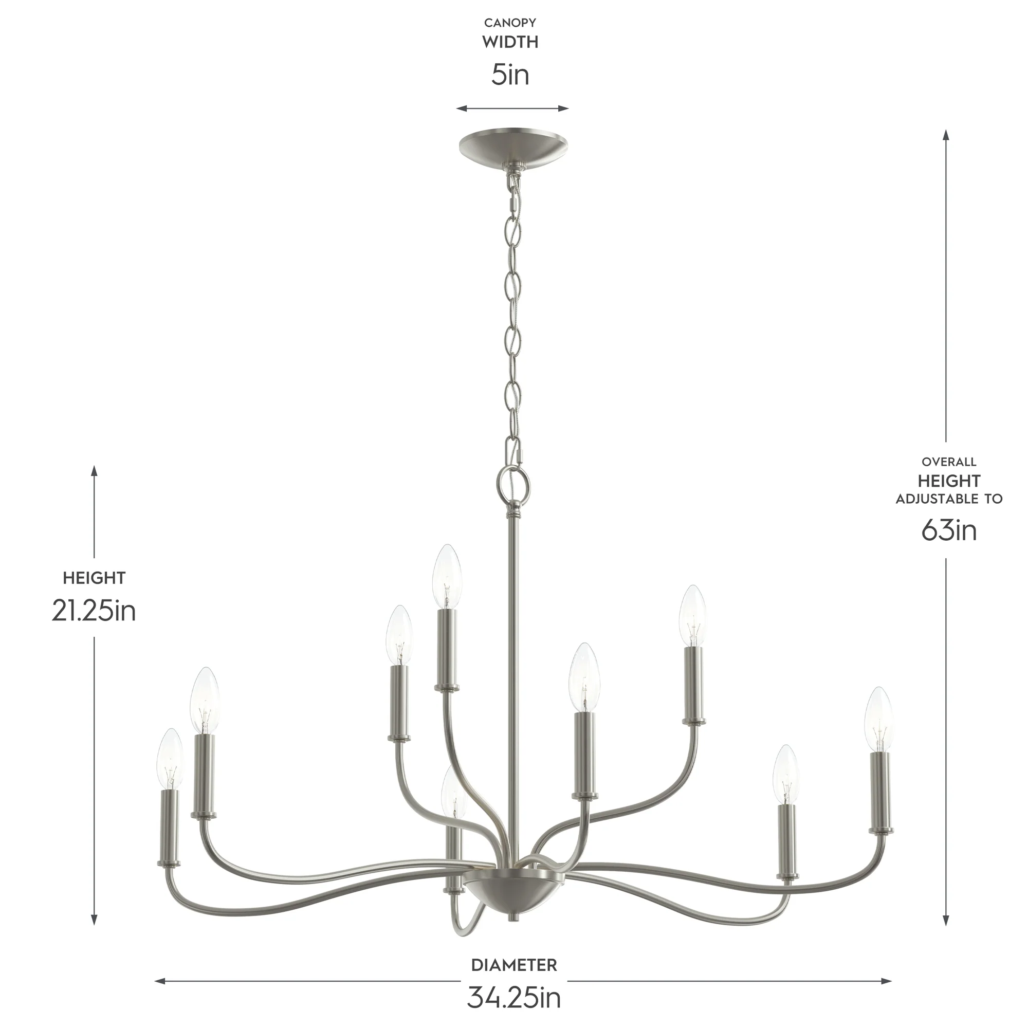 Ilia 9-Light Two-Tier Chandelier - Image 3