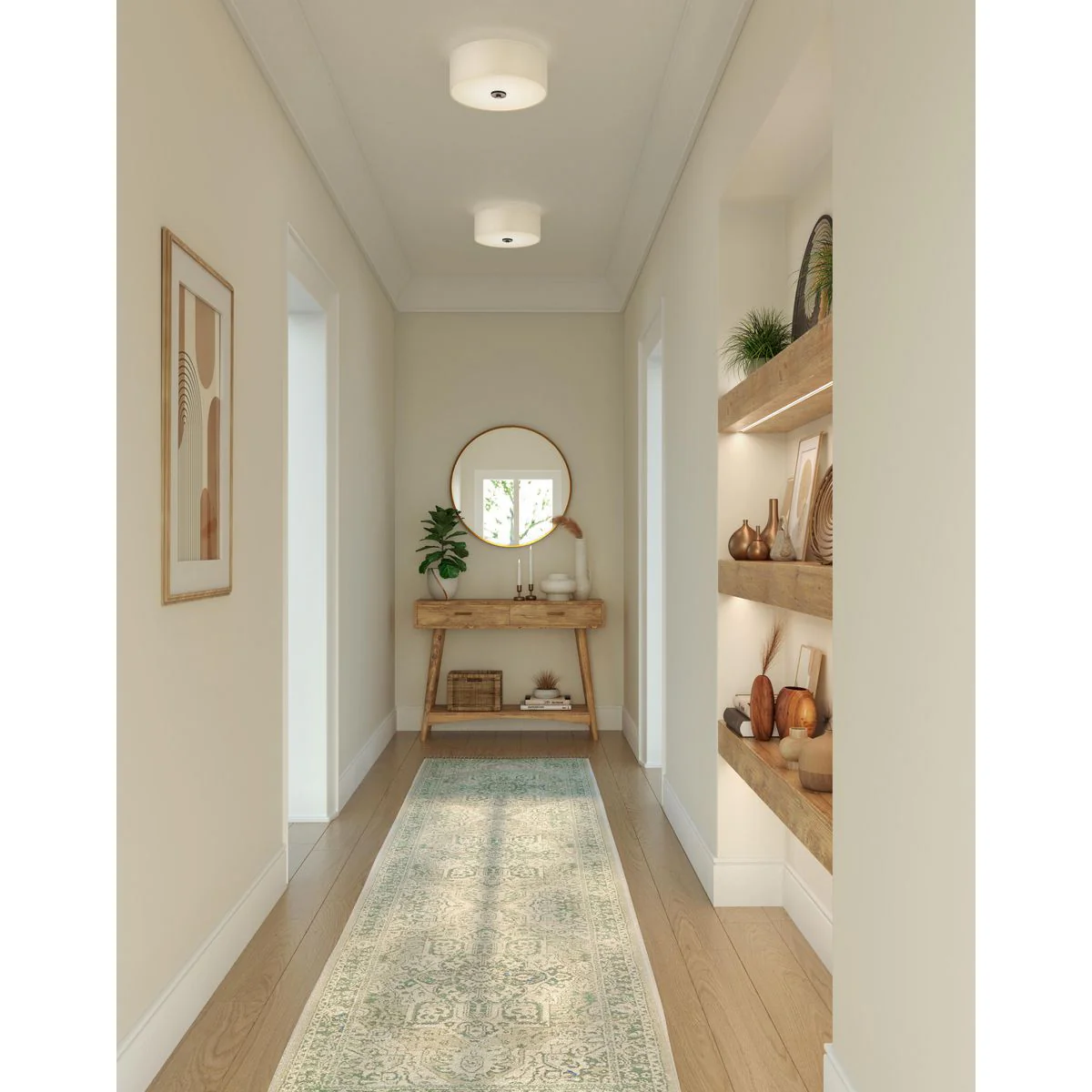 Inspire Collection 13" Two-Light Flush Mount - Image 4