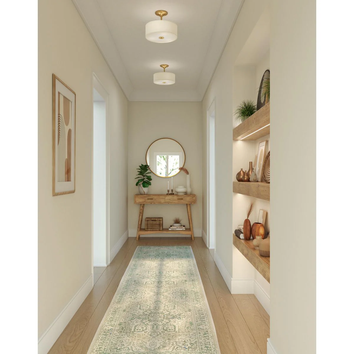Inspire Collection 13" Two-Light Semi-Flush - Image 4