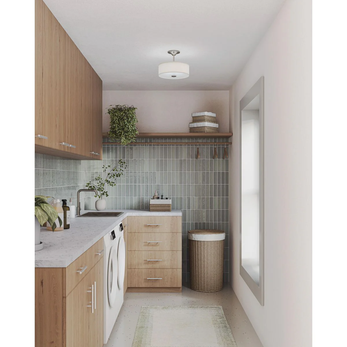 Inspire Collection One-Light 13" LED Semi-Flush Mount - Image 4