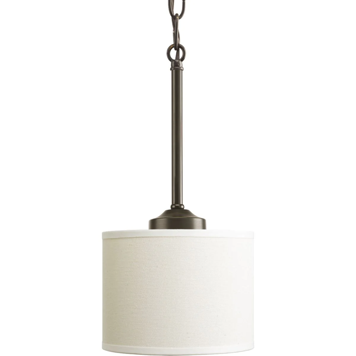 Inspire Collection One-Light Off-white Shade Mini-Pendant Light