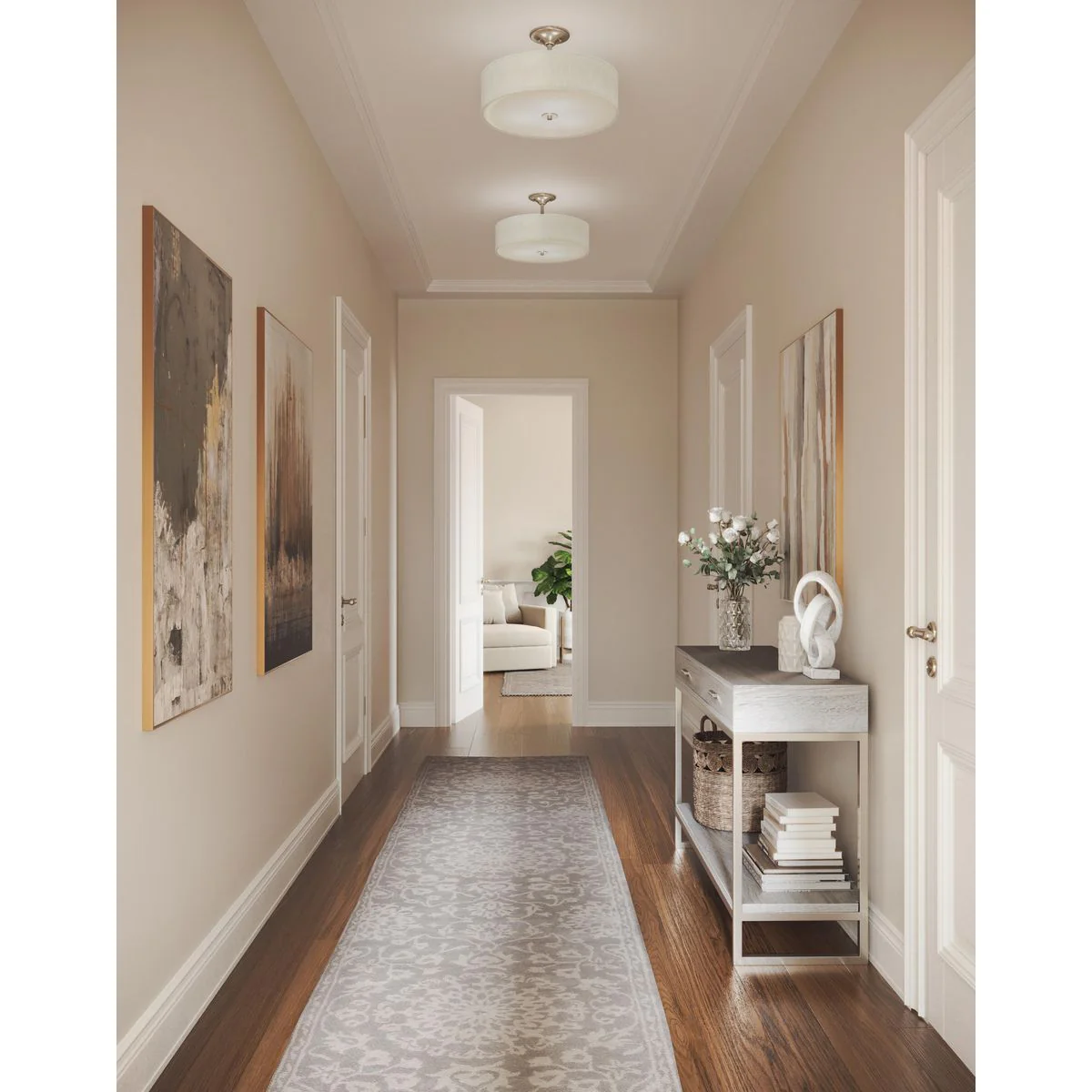Inspire Collection Three-Light 18" Semi-Flush Mount P350168 - Image 3