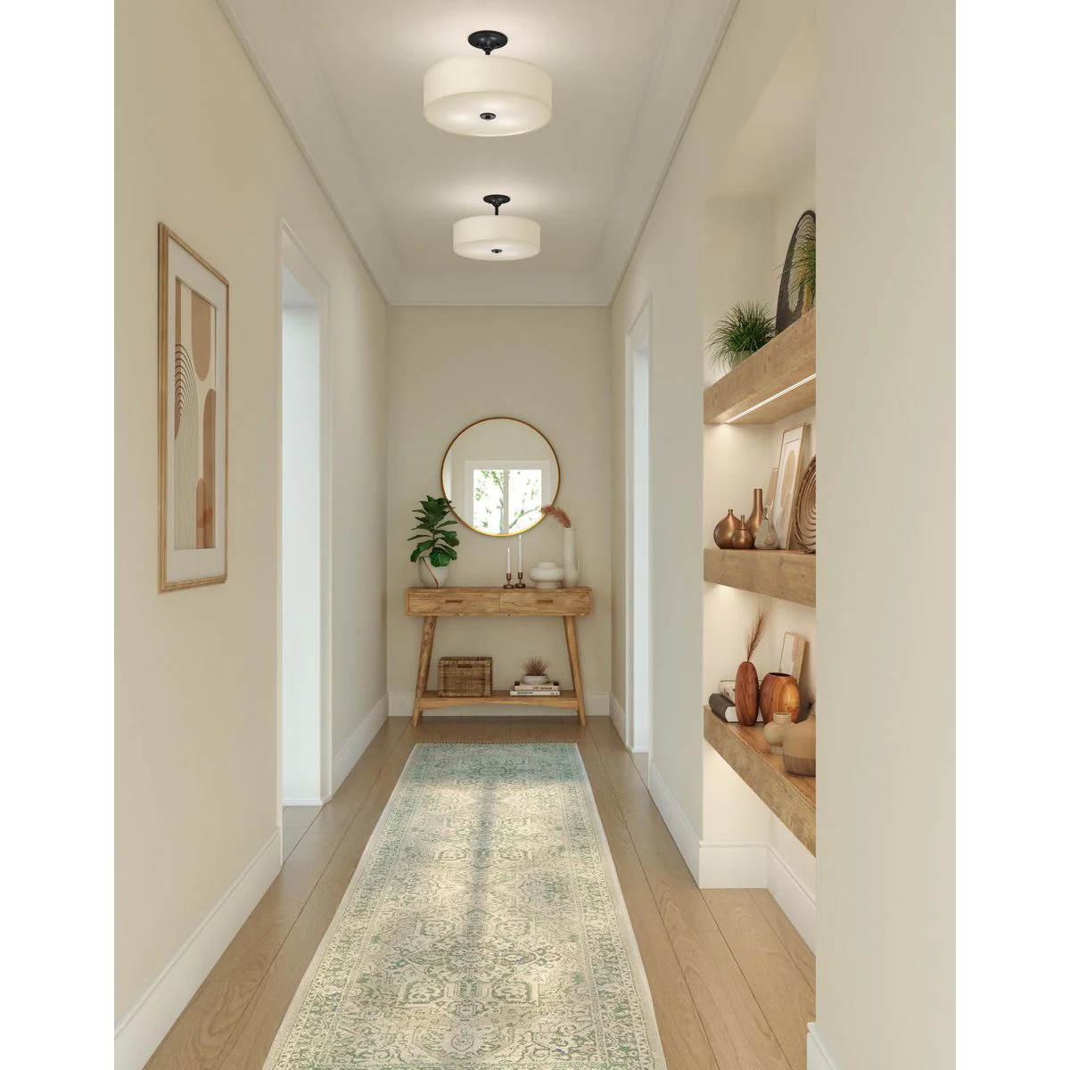 Inspire Collection Three-Light 18" Semi-Flush Mount P350168 - Image 4