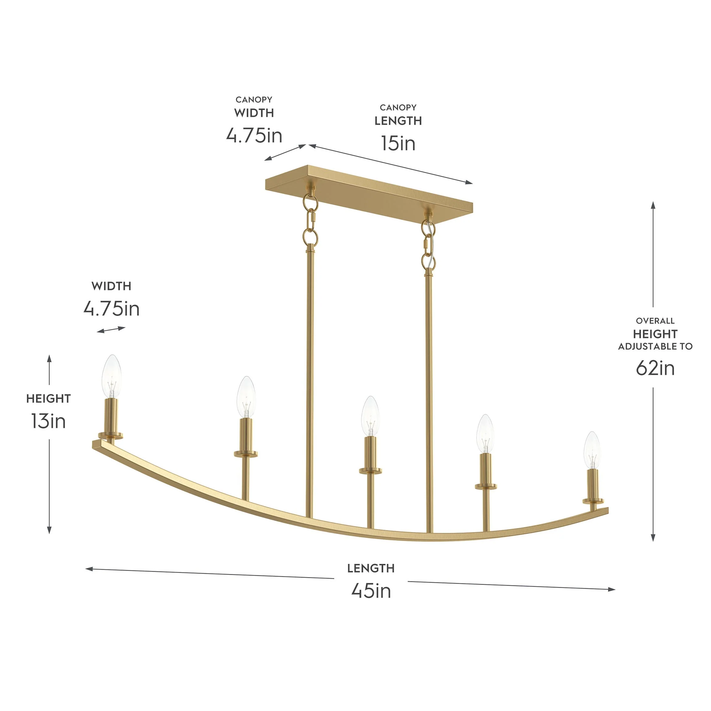 Jheni Five-Light Linear Chandelier - Image 23
