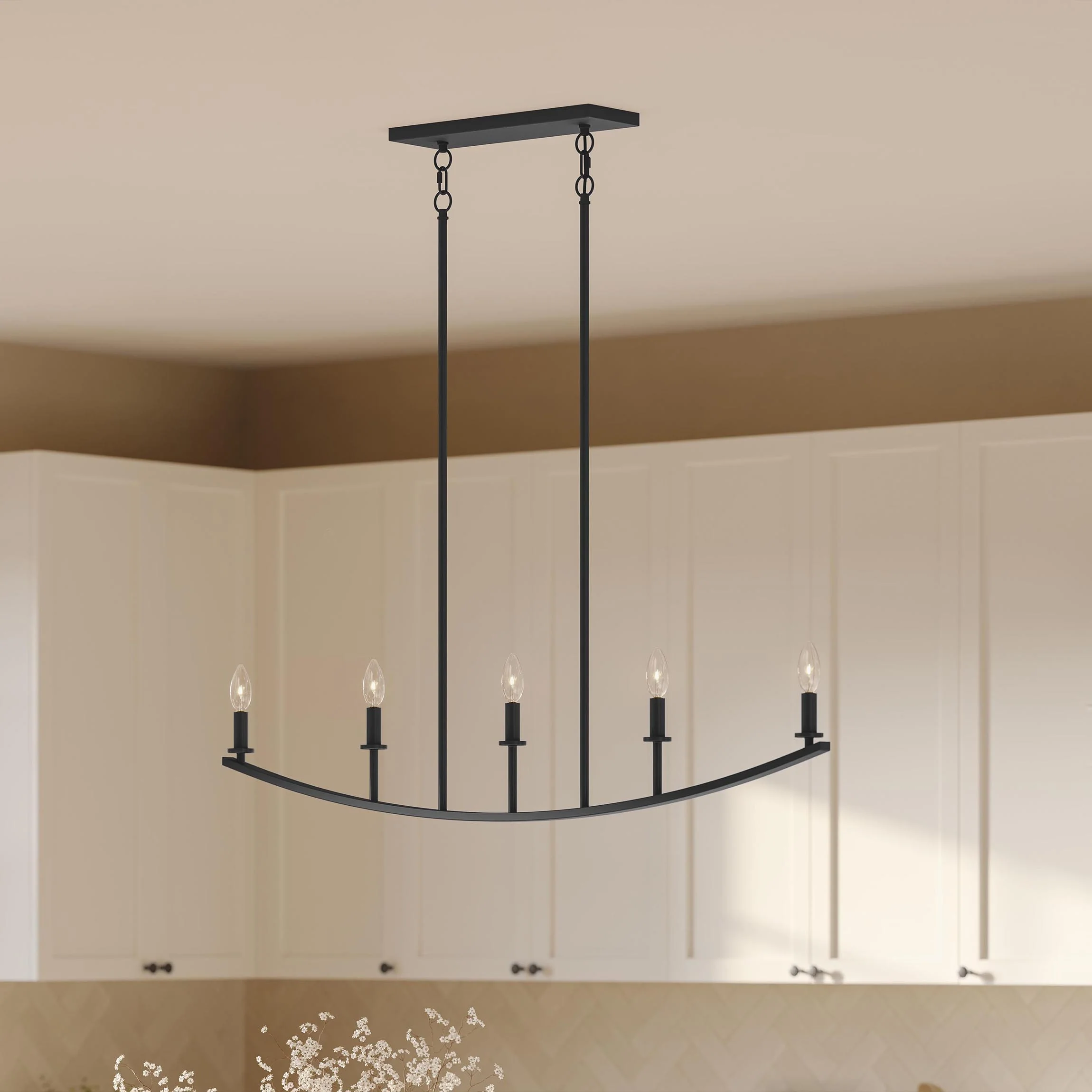 Jheni Five-Light Linear Chandelier - Image 3